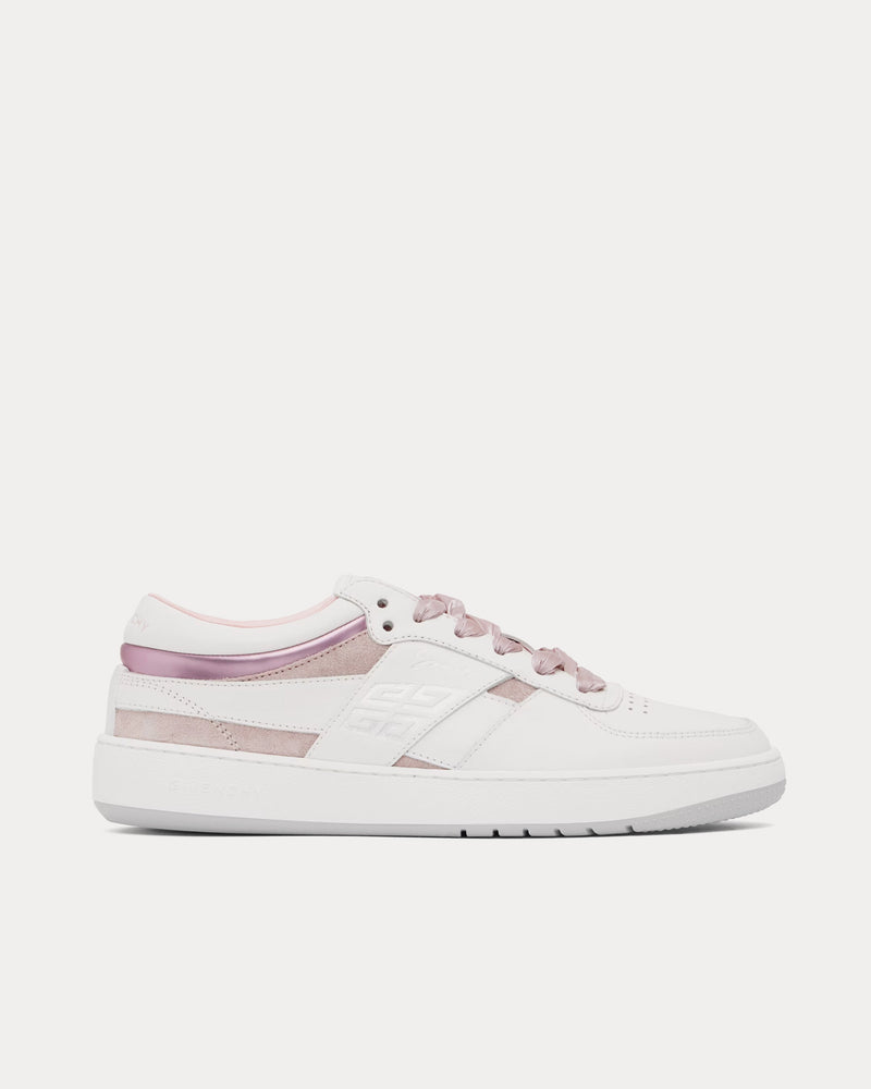 Givenchy G Move Leather White / Pink Low Top Sneakers - 1