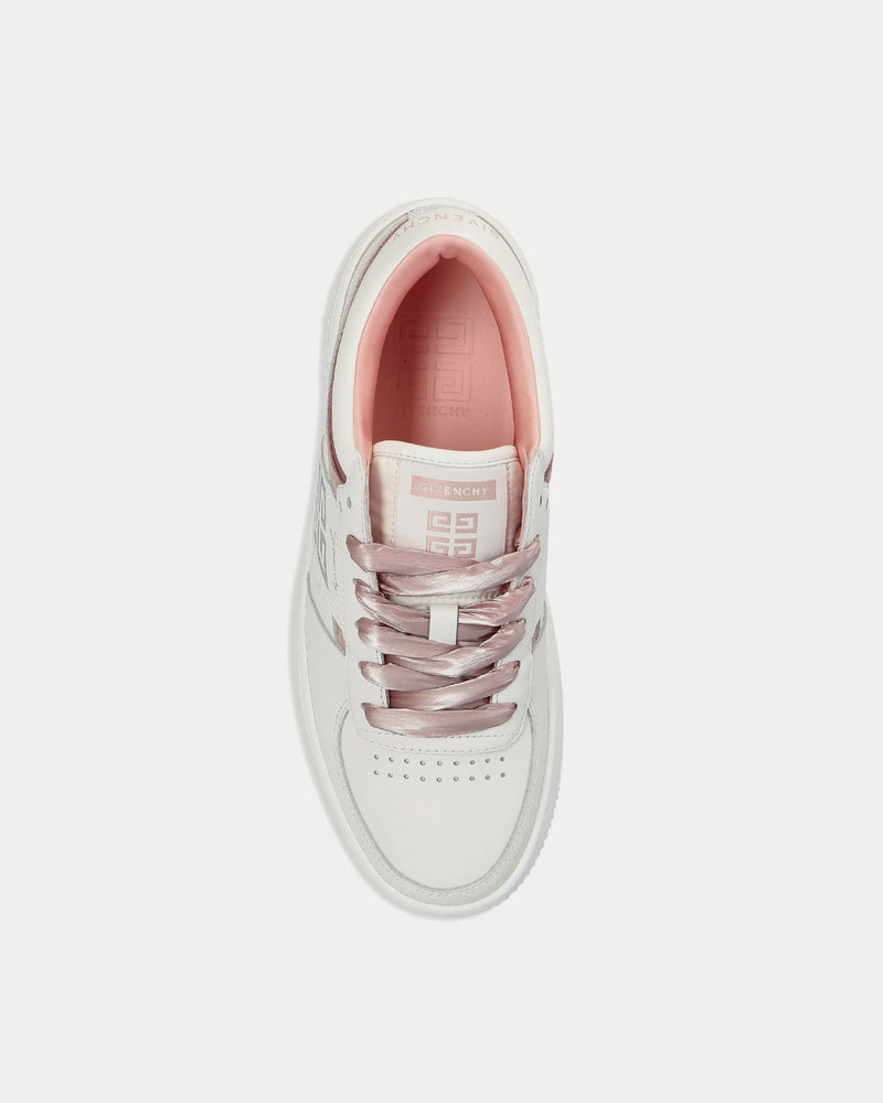 Givenchy G Move Leather White / Pink Low Top Sneakers - 2