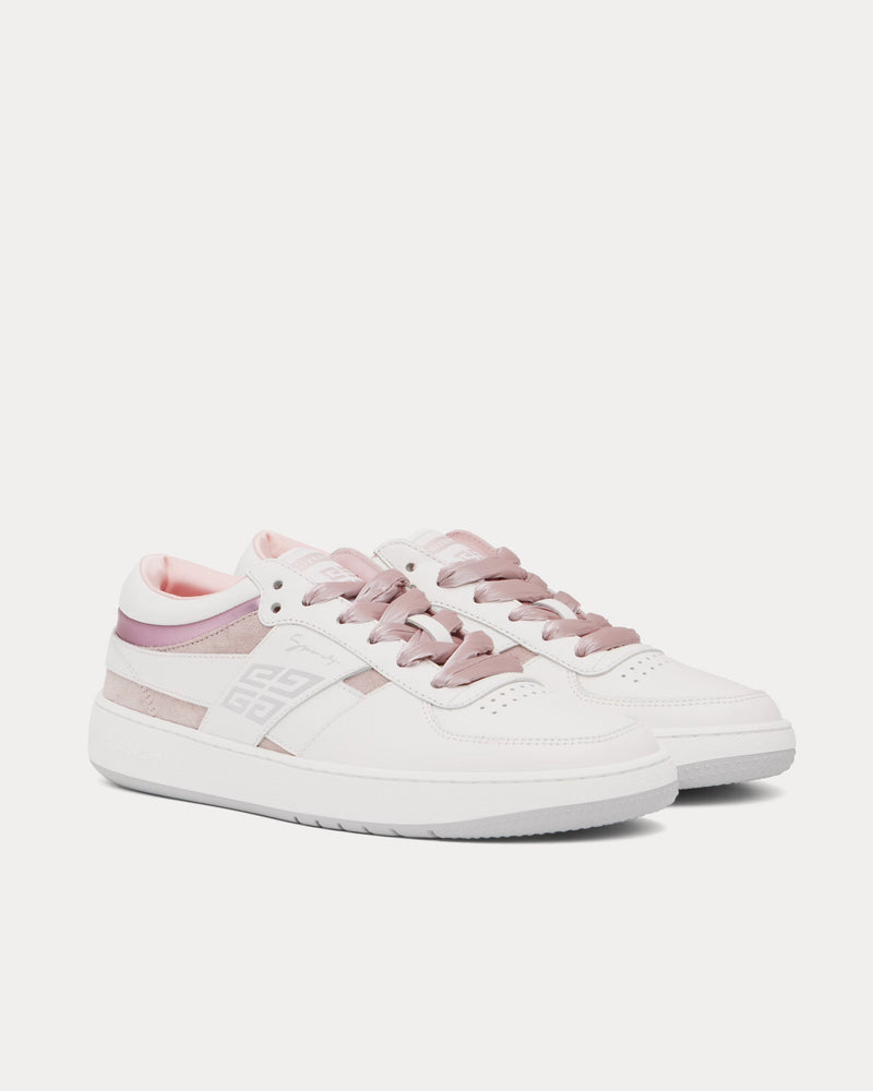 Givenchy G Move Leather White / Pink Low Top Sneakers - 3