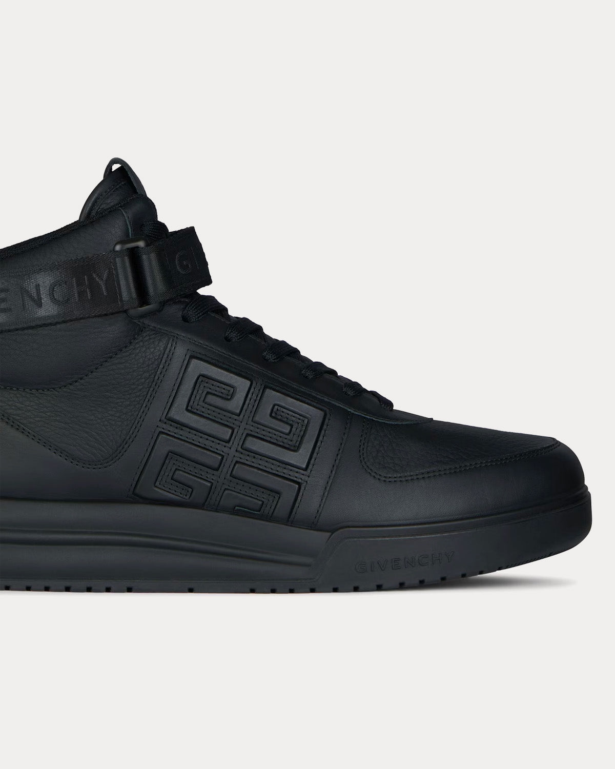 Givenchy G4 Leather Black / Black High Top Sneakers - 5