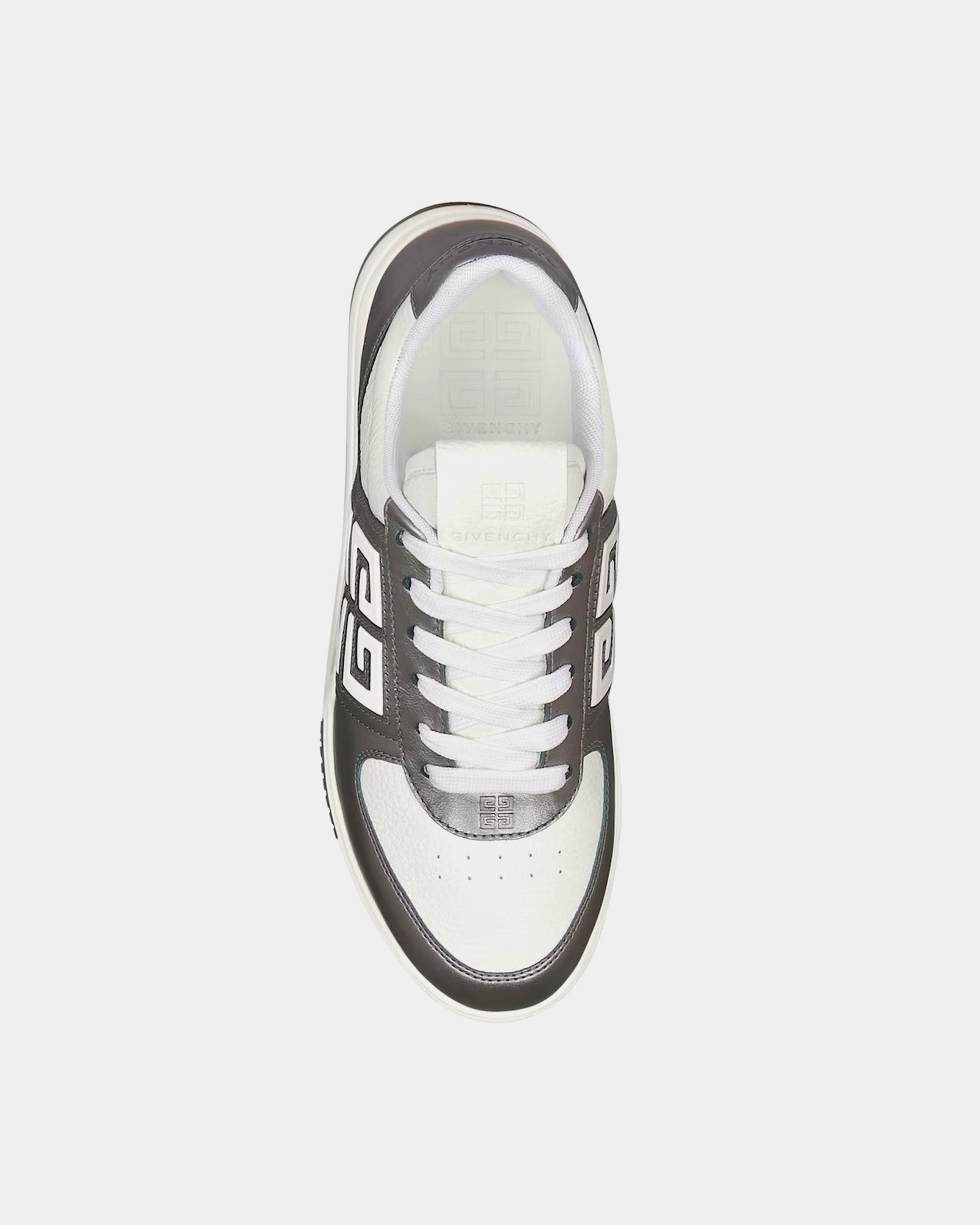 Givenchy G4 Laminated Leather White / Silvery Low Top Sneakers - 2