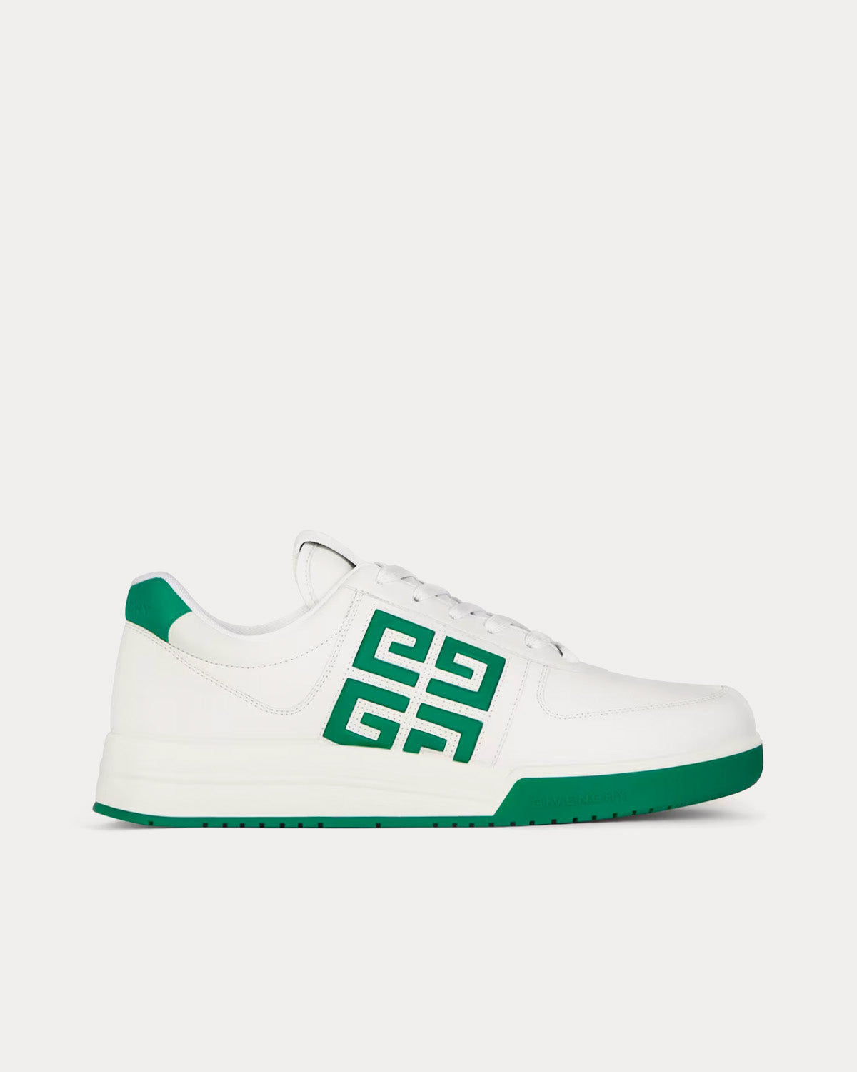 Givenchy G4 Leather White / Green Low Top Sneakers - 1