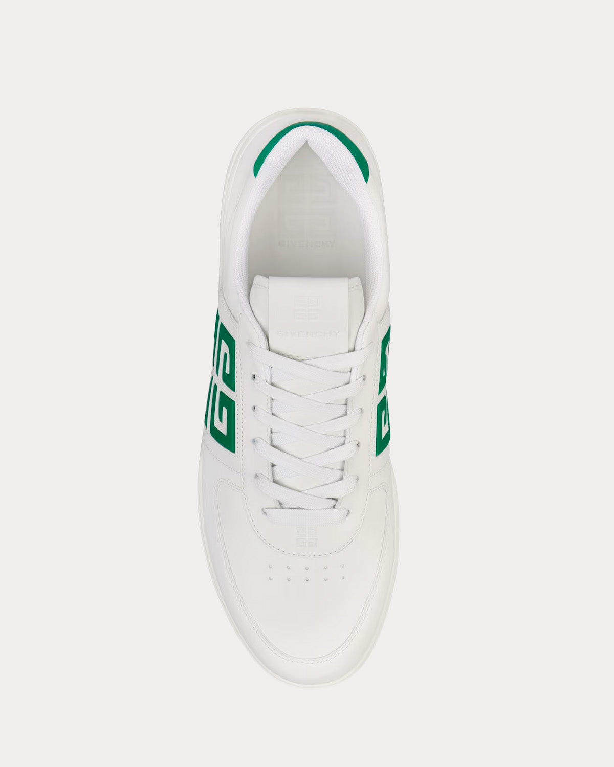 Givenchy G4 Leather White / Green Low Top Sneakers - 2