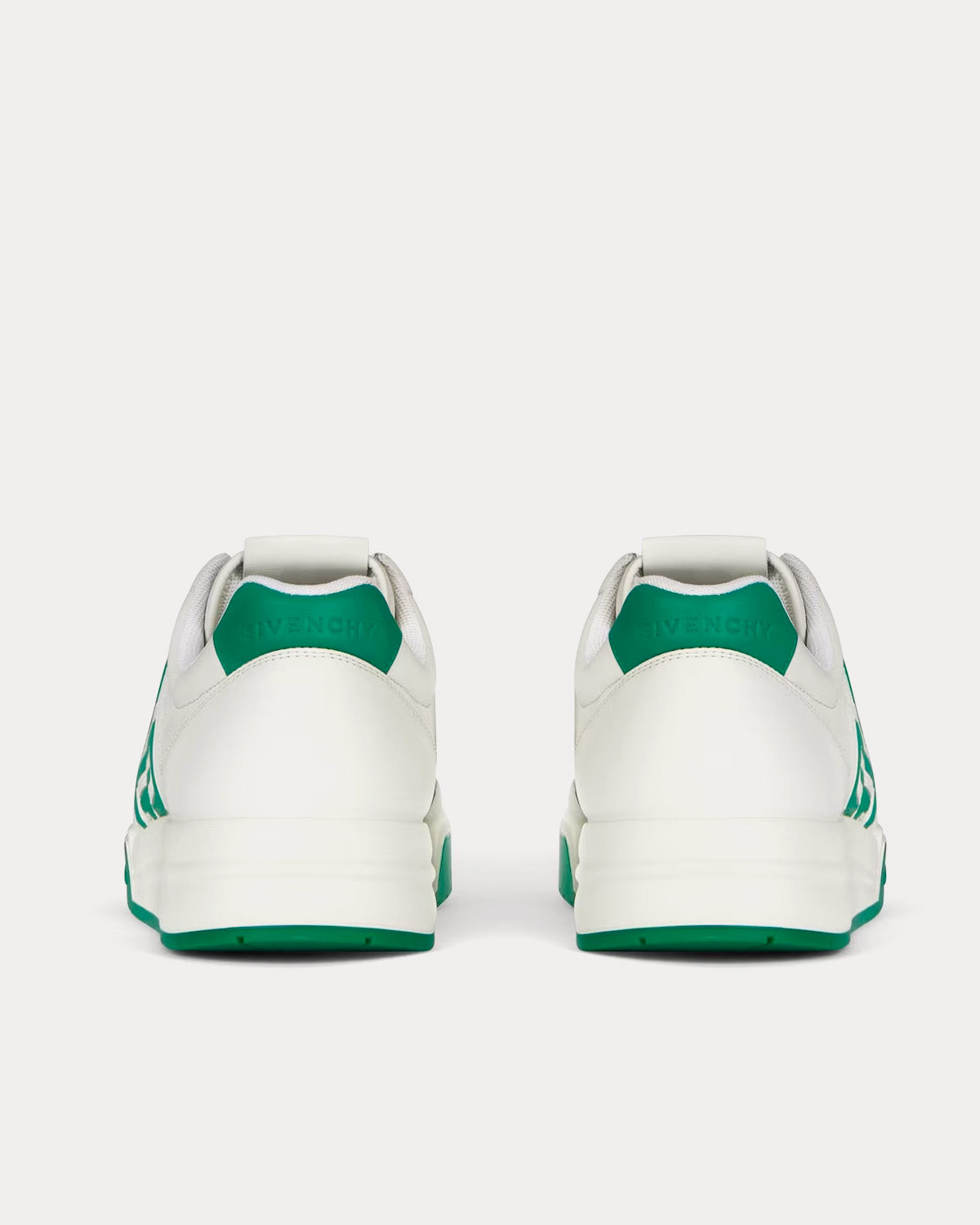 Givenchy G4 Leather White / Green Low Top Sneakers - 3