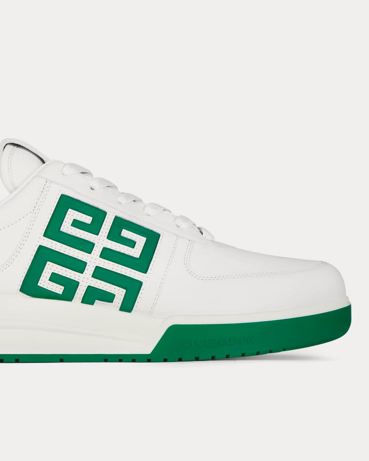 Givenchy G4 Leather White / Green Low Top Sneakers - 5