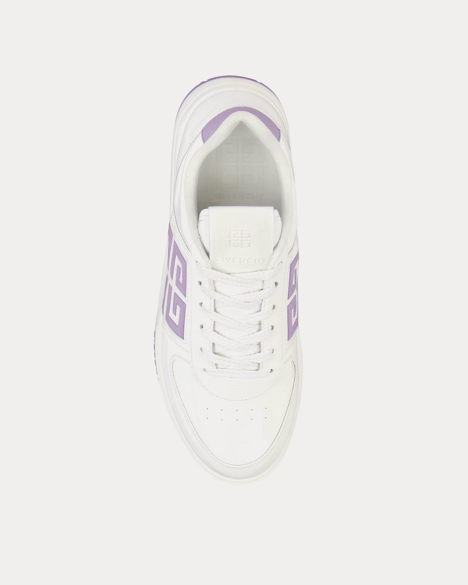 Givenchy G4 Patent Leather White / Lilac Low Top Sneakers - 2