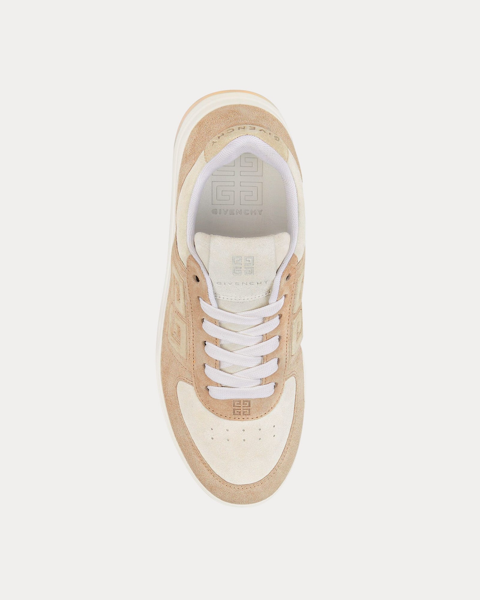 Givenchy G4 Suede Beige / White Low Top Sneakers - 2