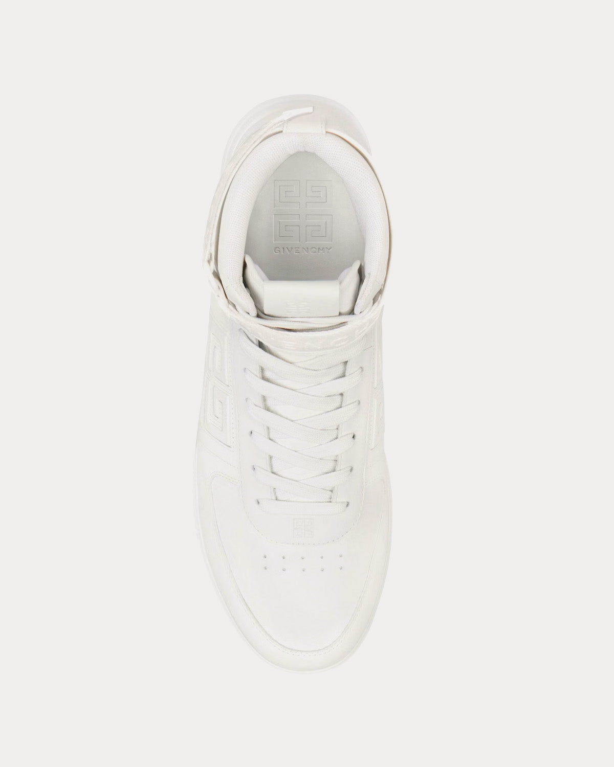 Givenchy G4 Leather White / White High Top Sneakers - 2