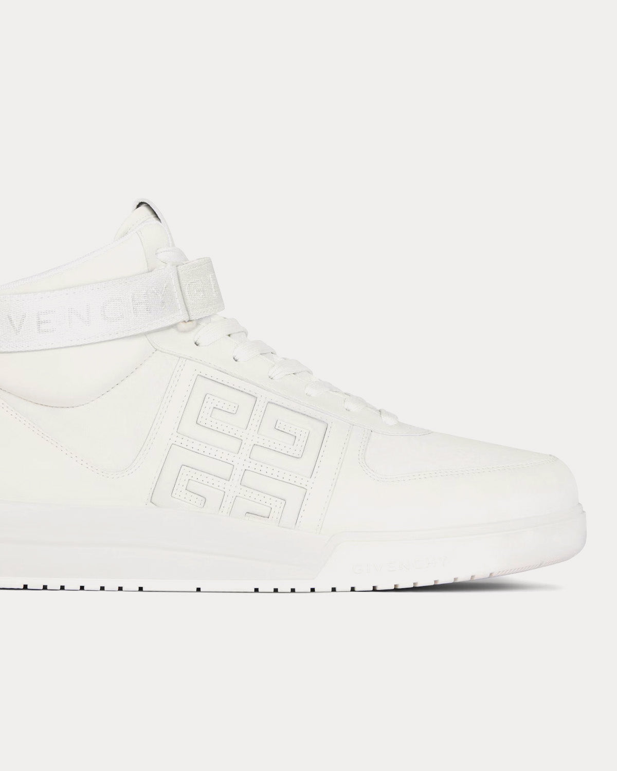 Givenchy G4 Leather White / White High Top Sneakers - 5