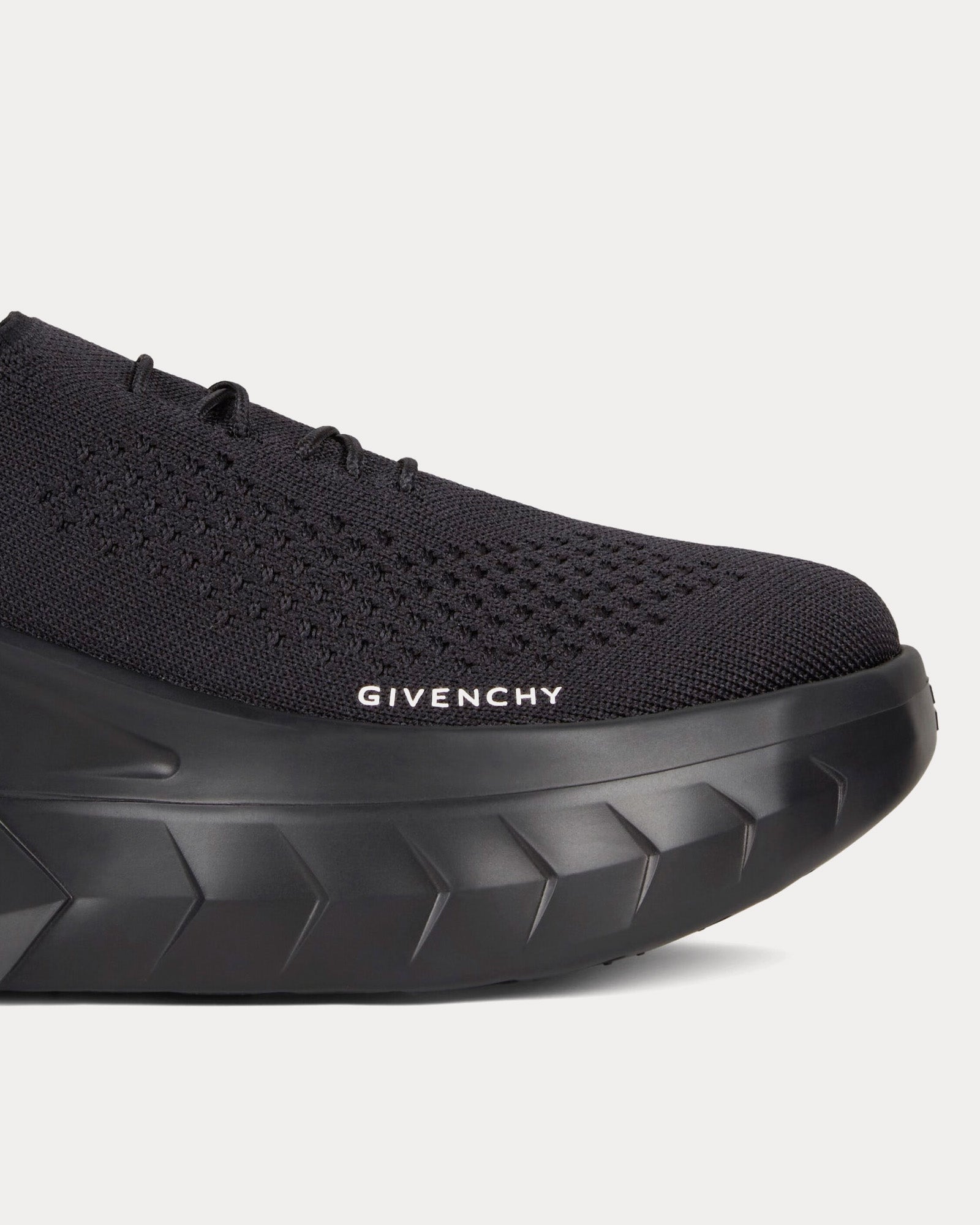 Givenchy Marshmallow Wedge Rubber & Knit Black Low Top Sneakers - 4