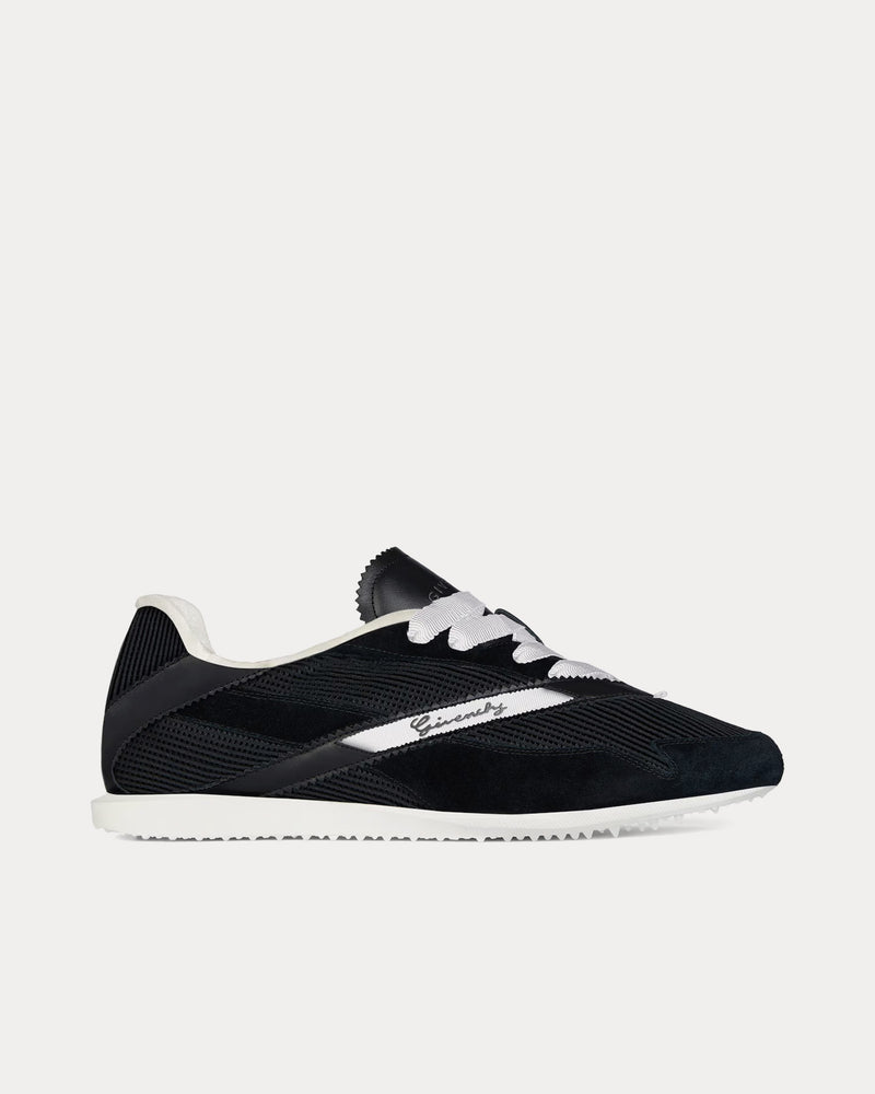 Givenchy Folding Back Mesh, Suede & Leather Black / White Low Top Sneakers - 1