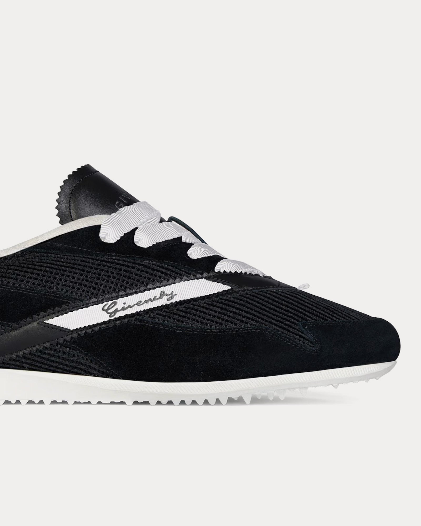 Givenchy Folding Back Mesh, Suede & Leather Black / White Low Top Sneakers - 4