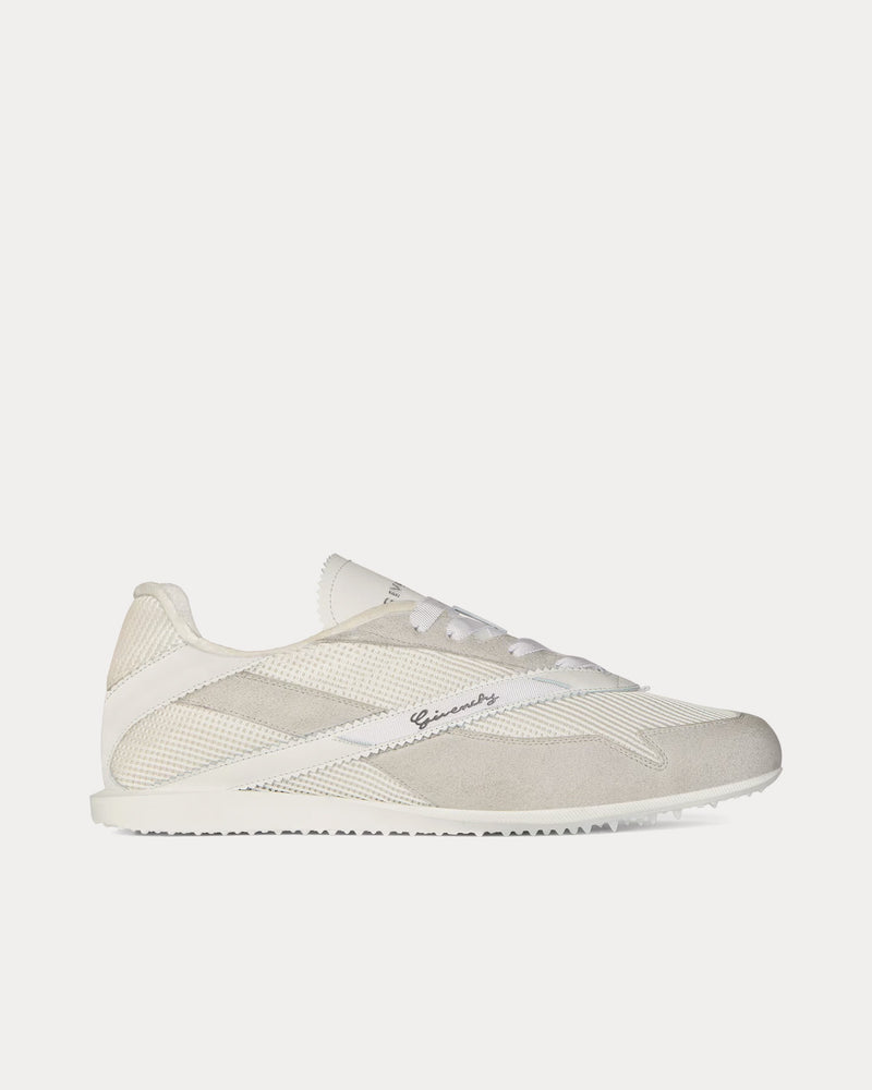 Givenchy Folding Back Mesh, Suede & Leather White Low Top Sneakers - 1