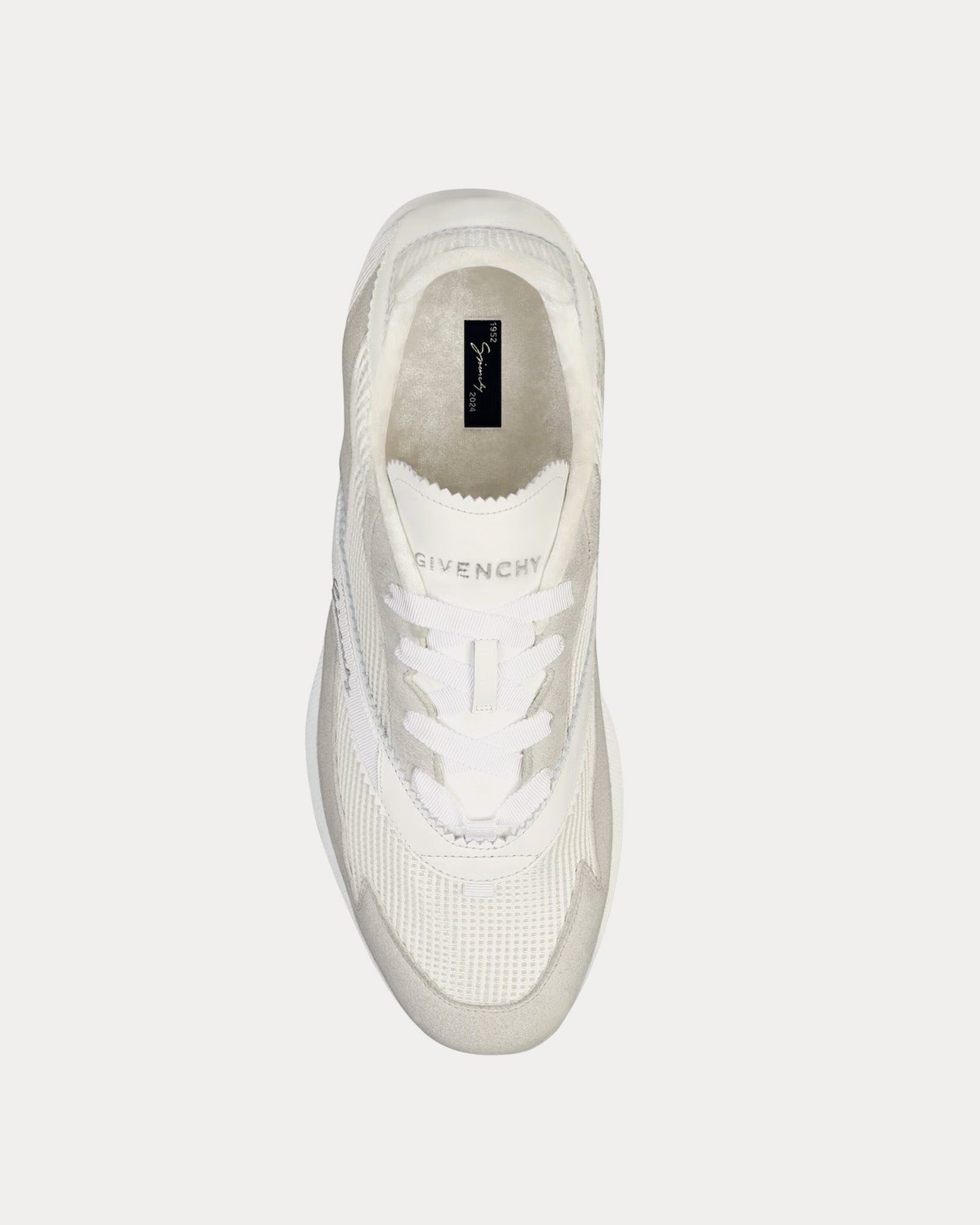 Givenchy Folding Back Mesh, Suede & Leather White Low Top Sneakers - 2