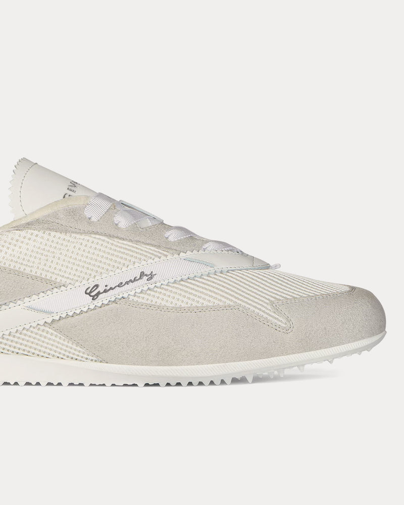 Givenchy Folding Back Mesh, Suede & Leather White Low Top Sneakers - 4