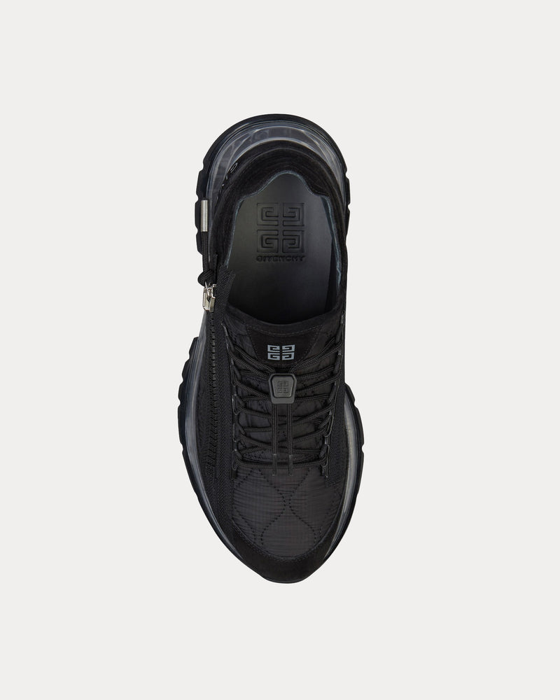 Givenchy Spectre Quilted Fabric & Suede Black Low Top Sneakers - 2