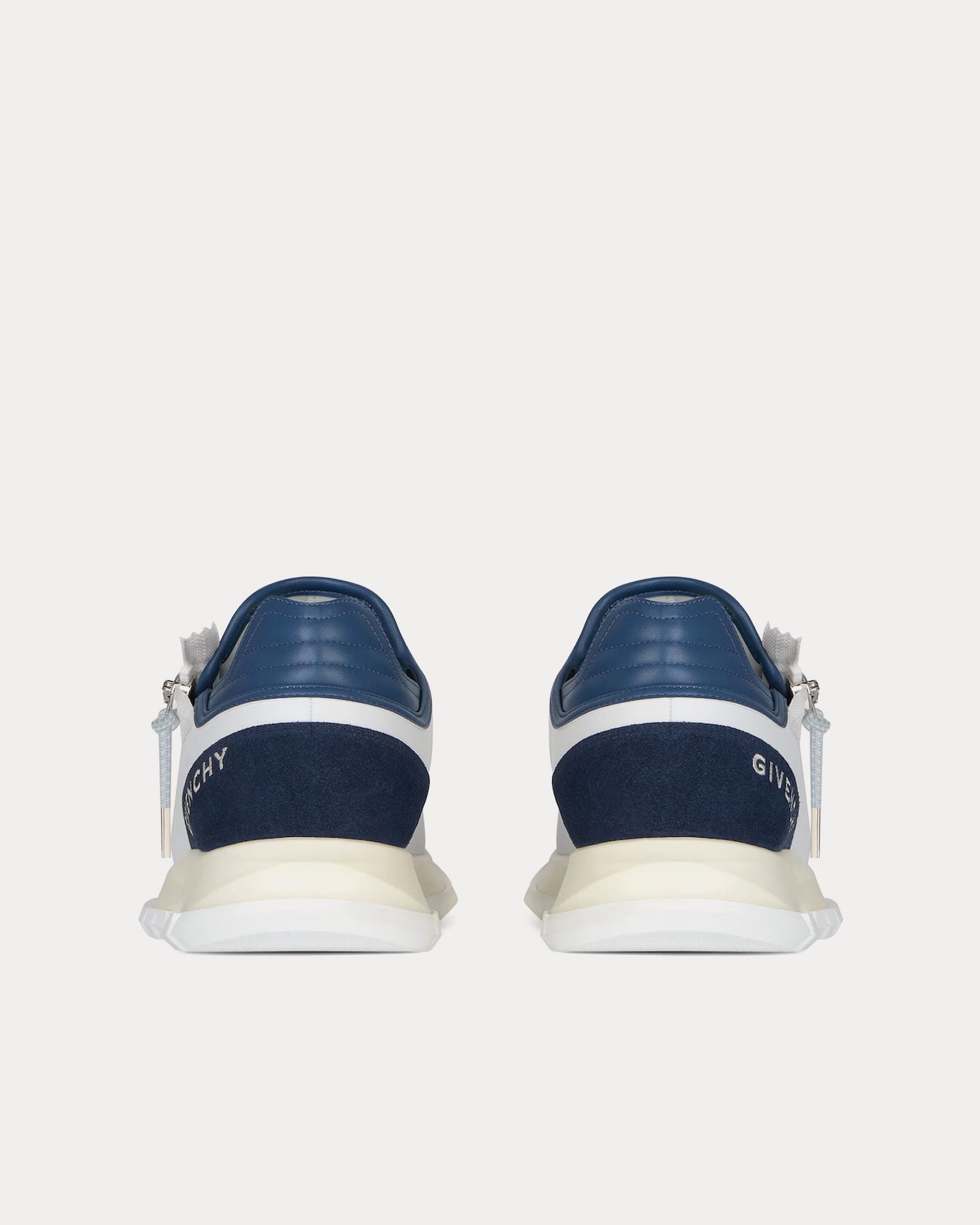 Givenchy Spectre Runner Synthetic Leather & Suede White /  Navy Low Top Sneakers - 3