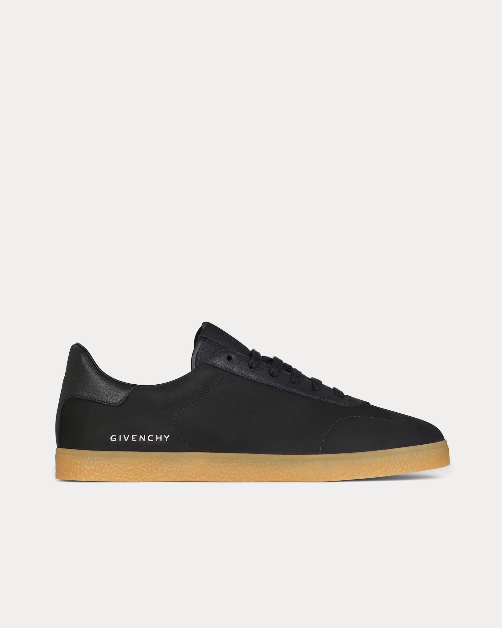 Givenchy Town Nubuck & Leather Black Low Top Sneakers - 1