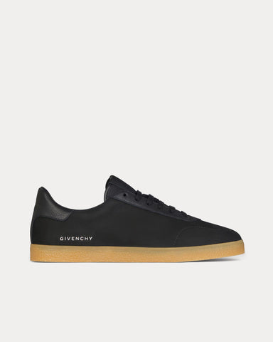 Givenchy Town Nubuck & Leather Black Low Top Sneakers