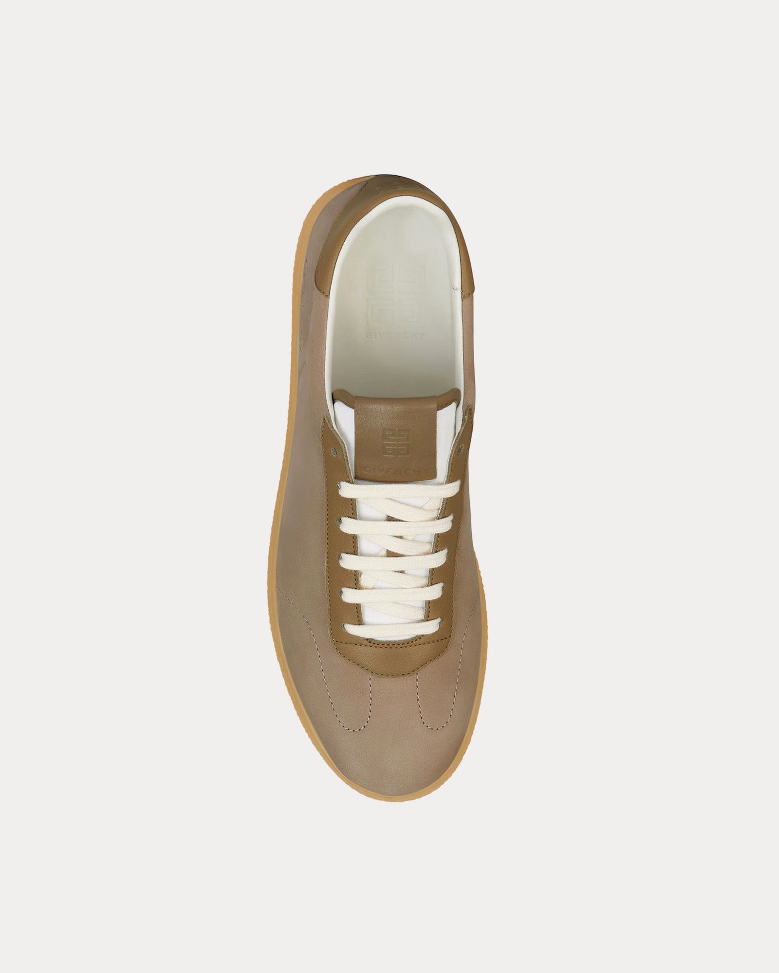 Givenchy Town Nubuck & Leather Khaki Low Top Sneakers - 2