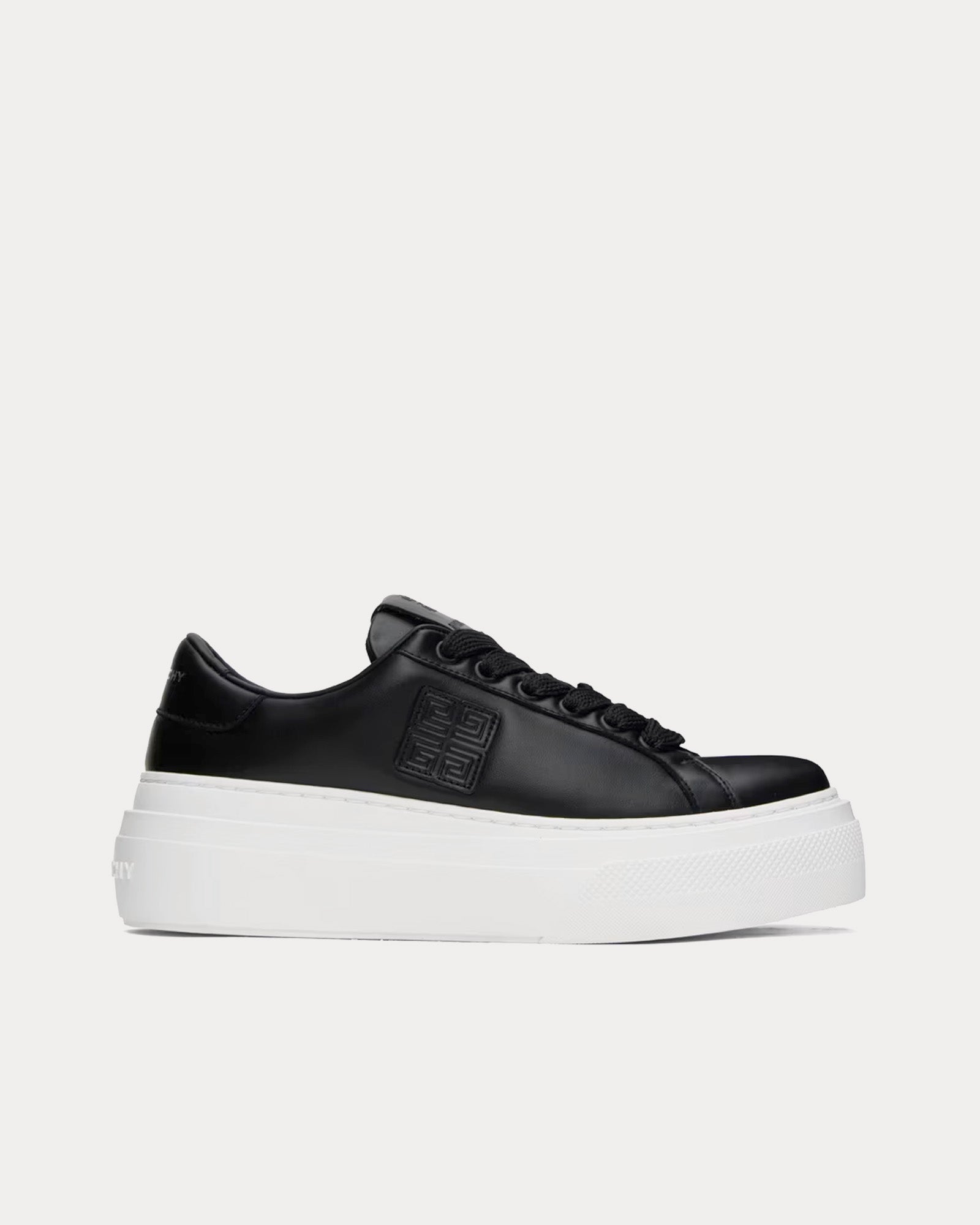 Givenchy City Platform Leather Black / White Low Top Sneakers - 1