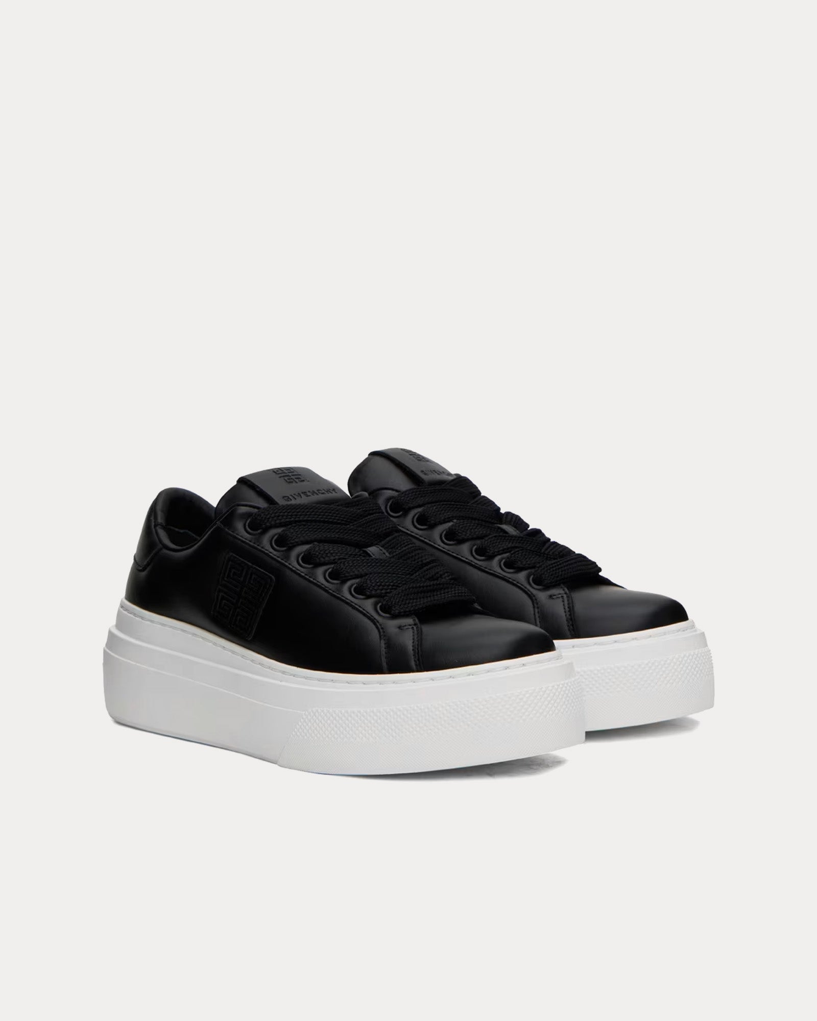 Givenchy City Platform Leather Black / White Low Top Sneakers - 2