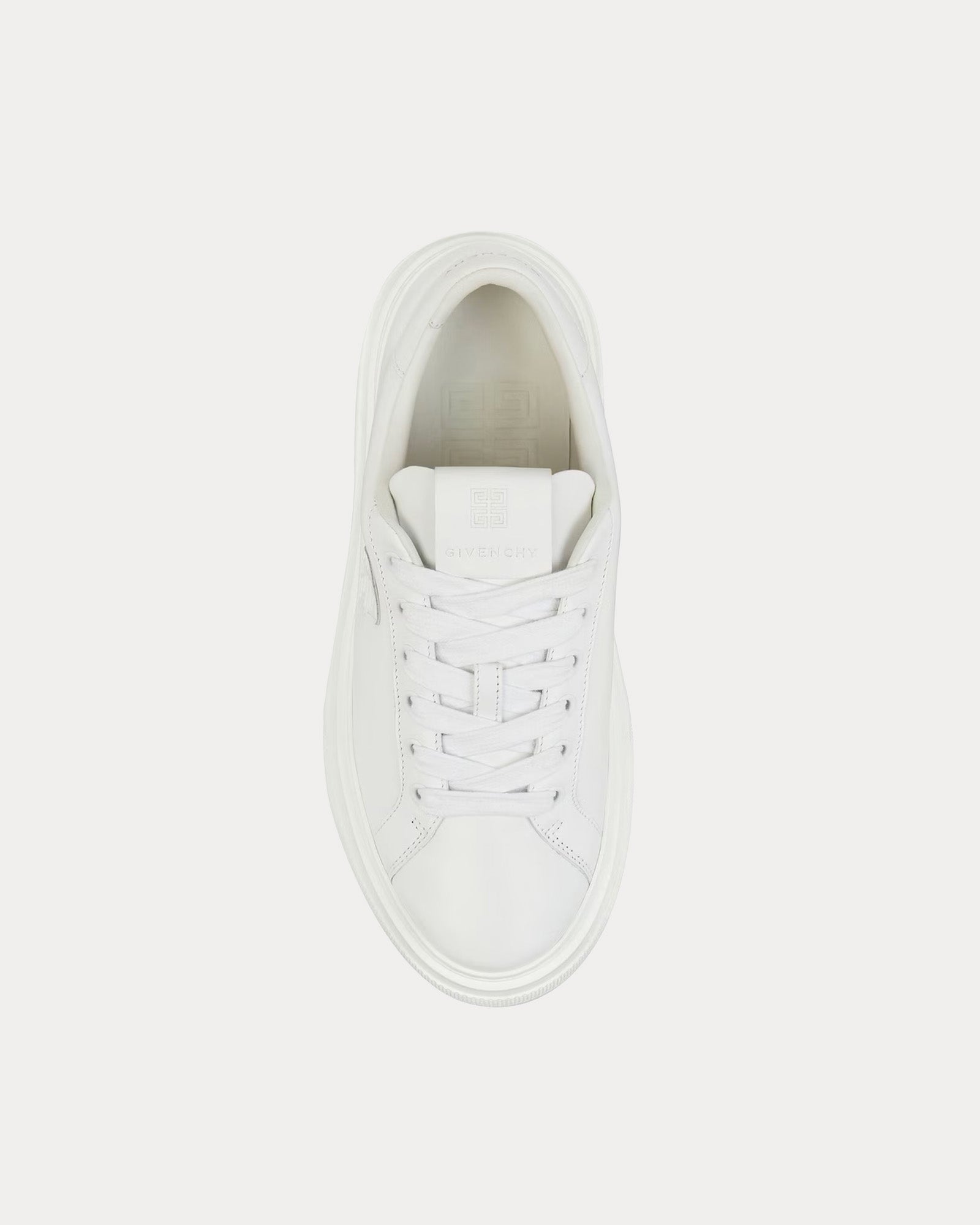 Givenchy City Platform Leather White Low Top Sneakers - 2