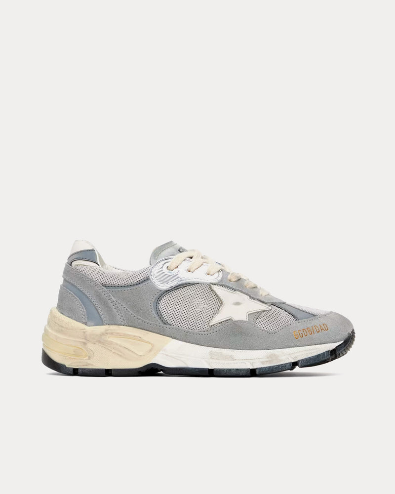 Golden Goose Dad-Star Running Mesh & Suede Grey / White Low Top Sneakers - 1