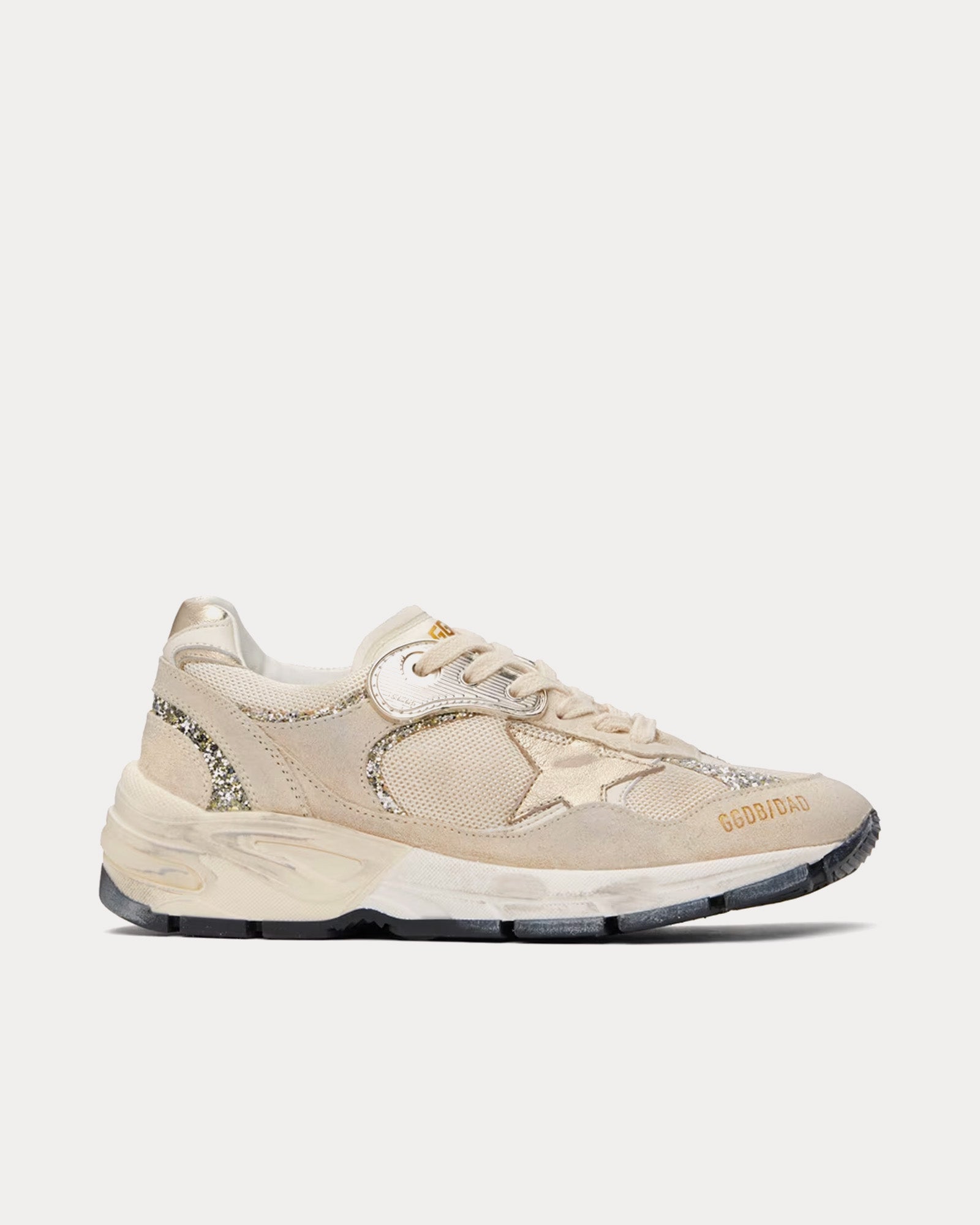 Golden Goose Dad-Star Running Mesh & Suede  Pearl Low Top Sneakers - 1