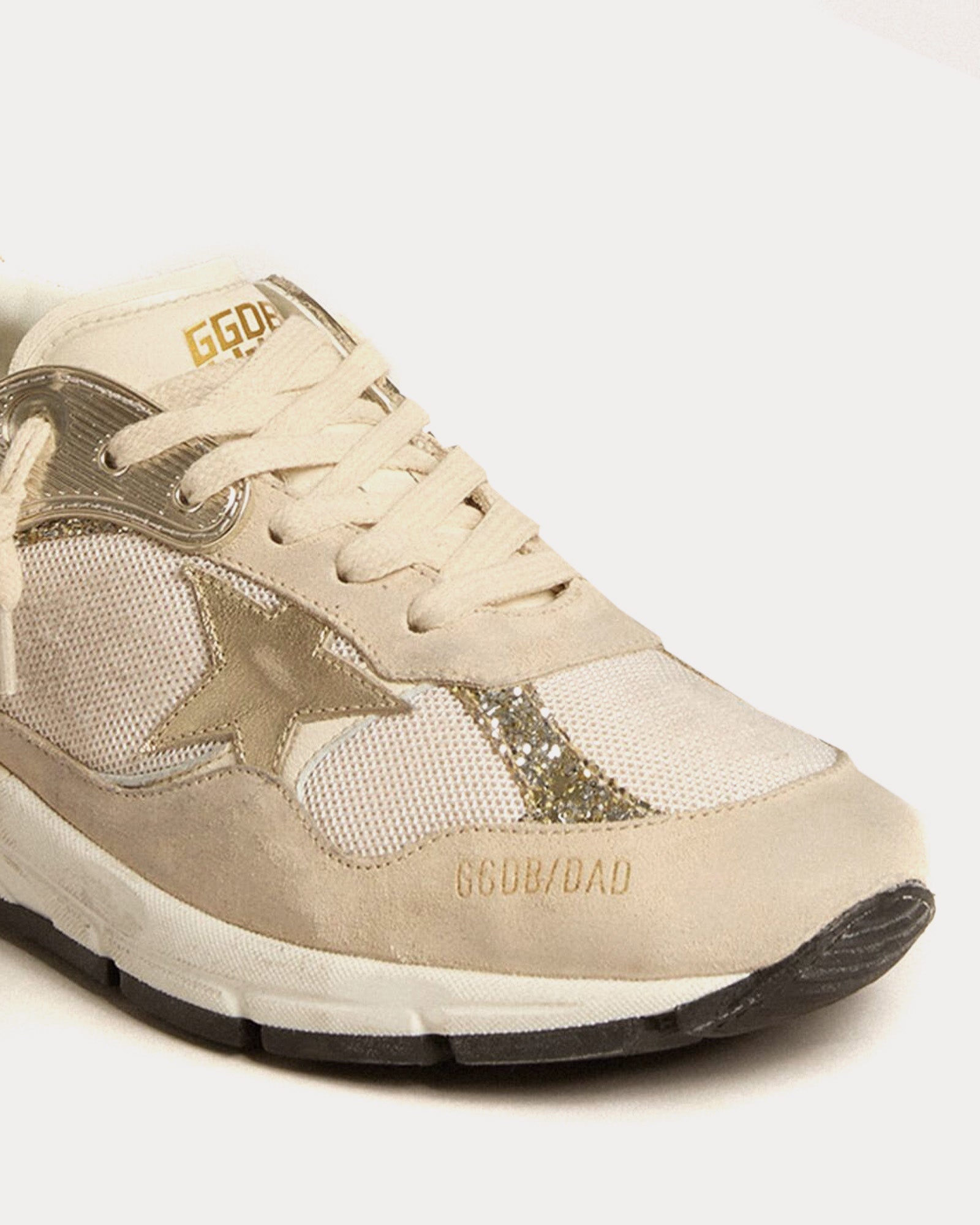 Golden Goose Dad-Star Running Mesh & Suede  Pearl Low Top Sneakers - 4