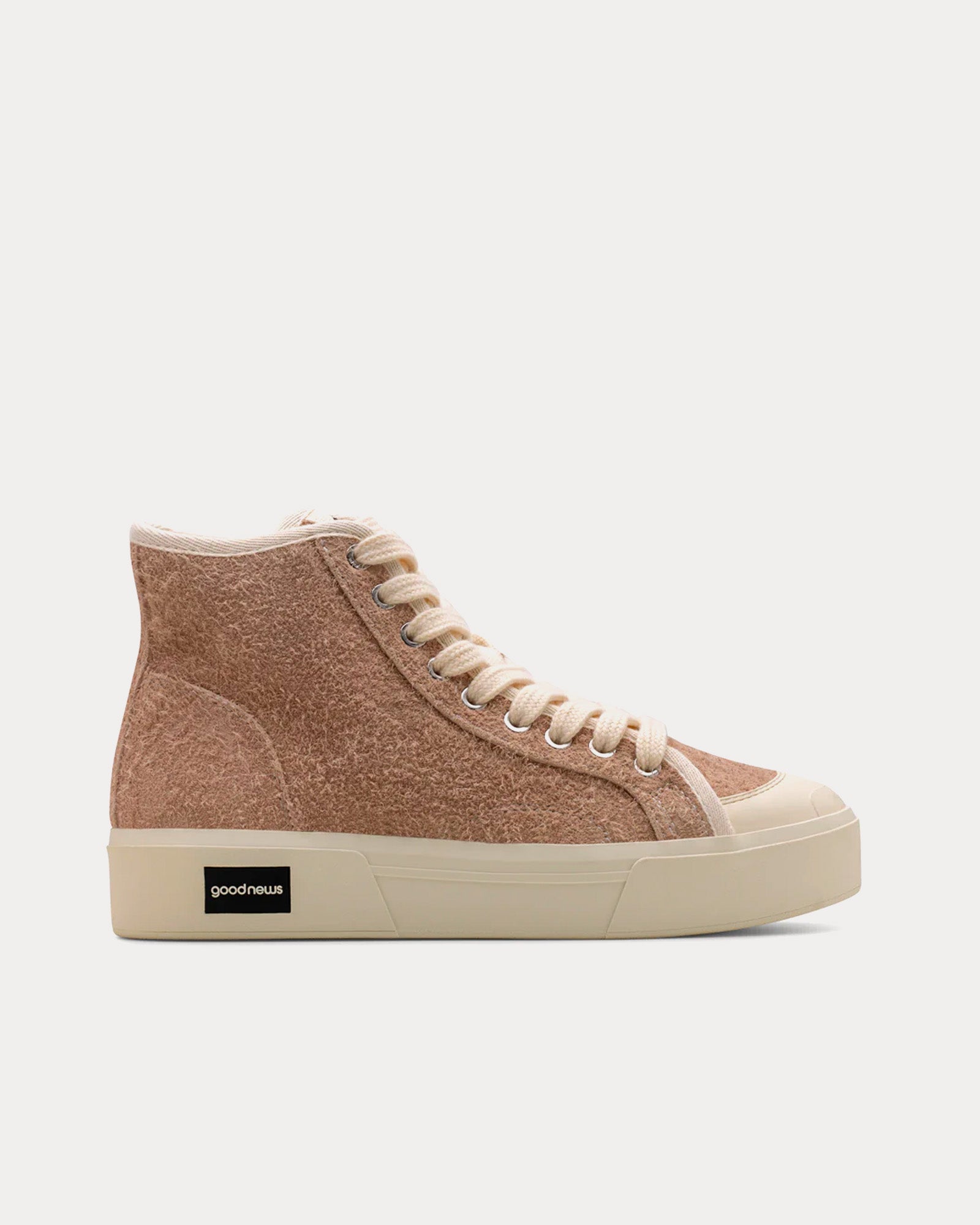 Taupe high top sneakers on sale