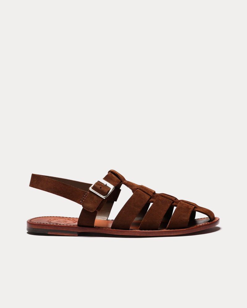 Grenson Quincy Suede Brown Sandals - 1