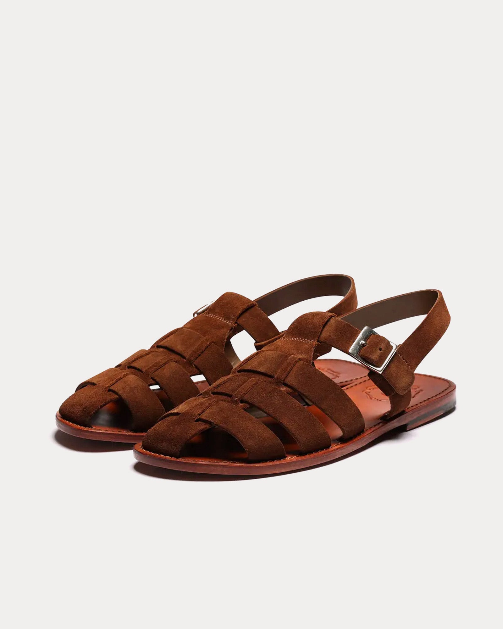 Grenson Quincy Suede Brown Sandals - 3