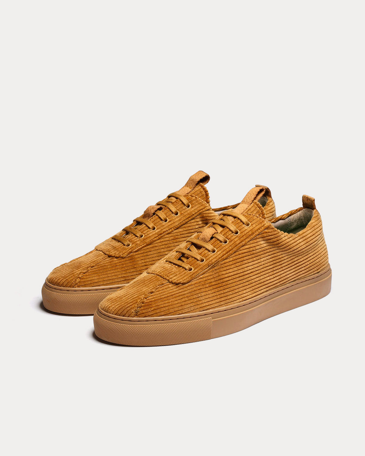 Grenson Sneaker 1 Vegan Cotton Corduroy Tan Low Top Sneakers - 3