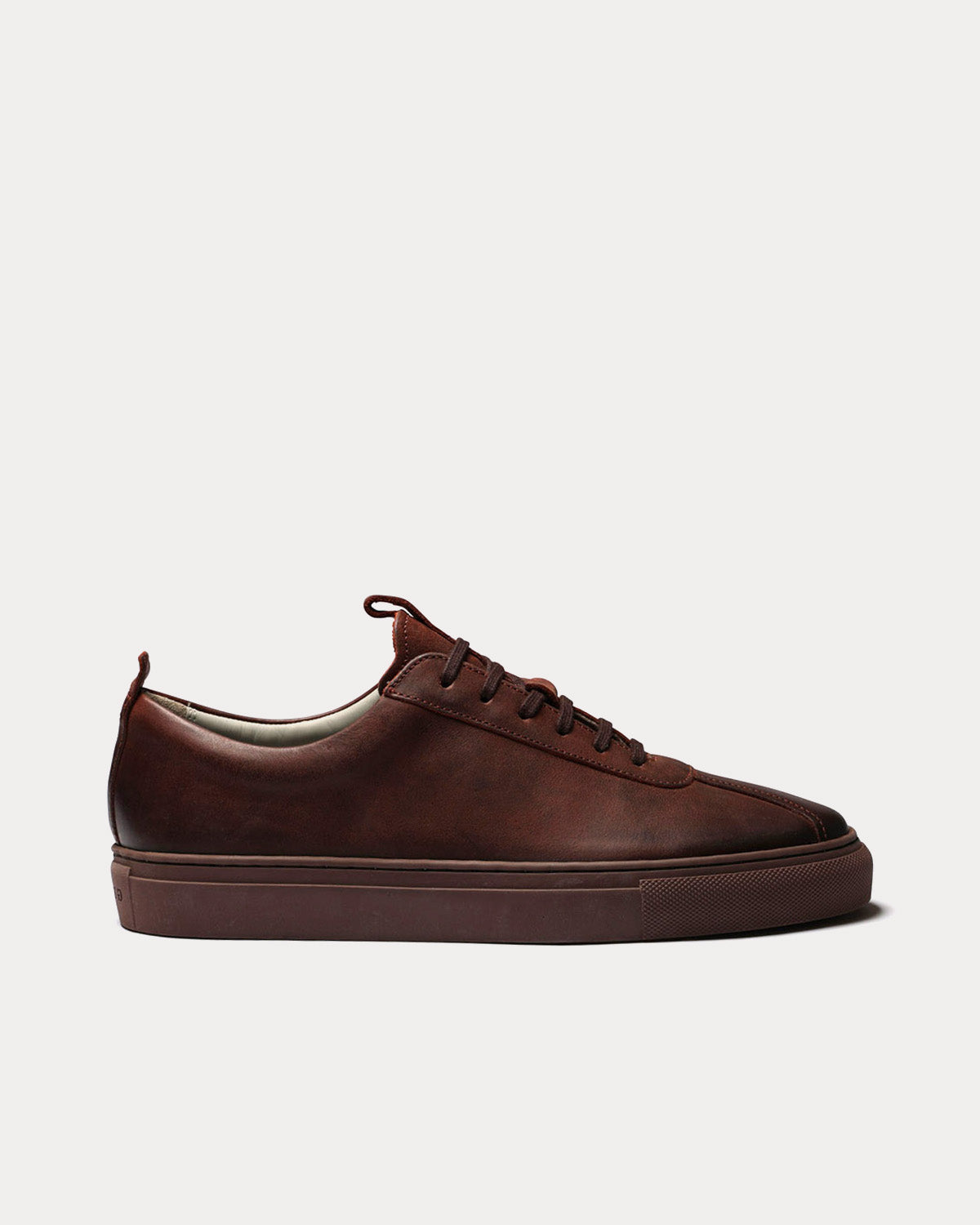 Grenson Sneaker 1 Nubuck Coffee Burnished Low Top Sneakers - 1