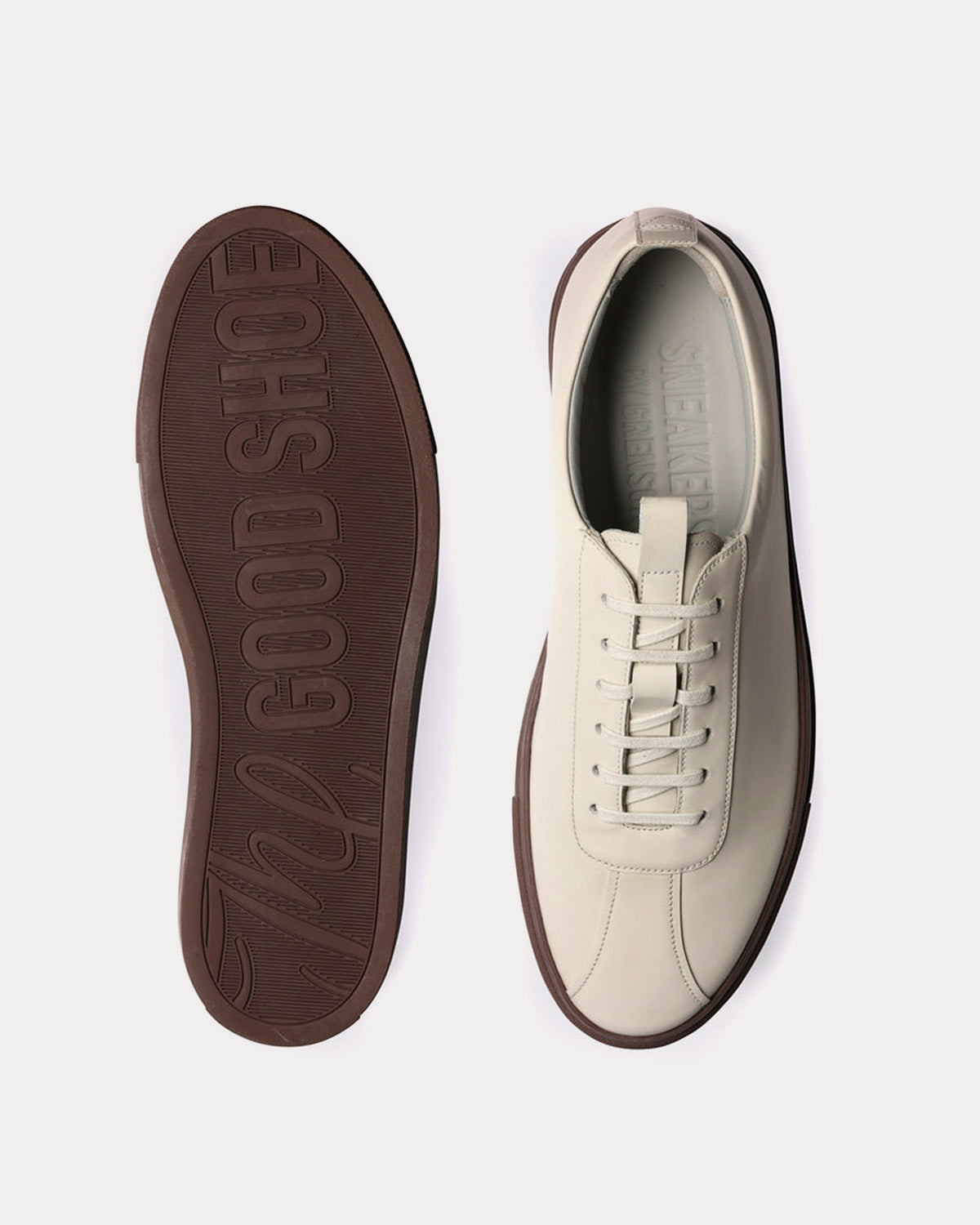 Grenson Sneaker 1 Rubberised Leather Off-White Low Top Sneakers - 2