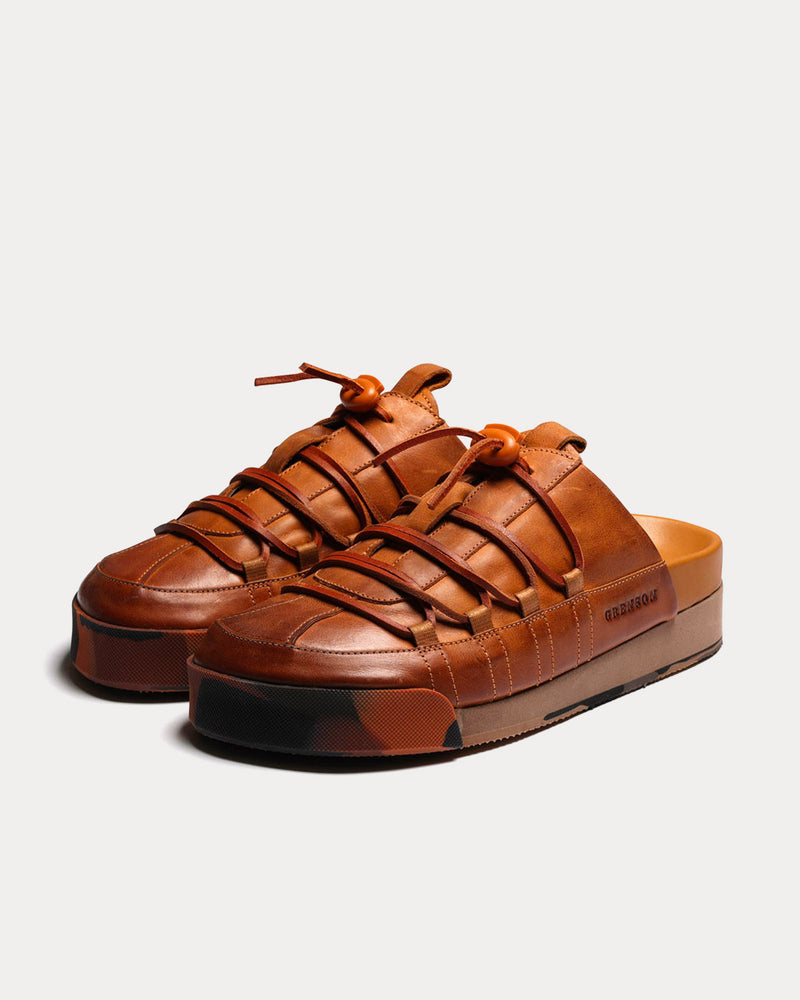 Grenson Sneaker 75 Ginger Burnished Slip On Sneakers - 2