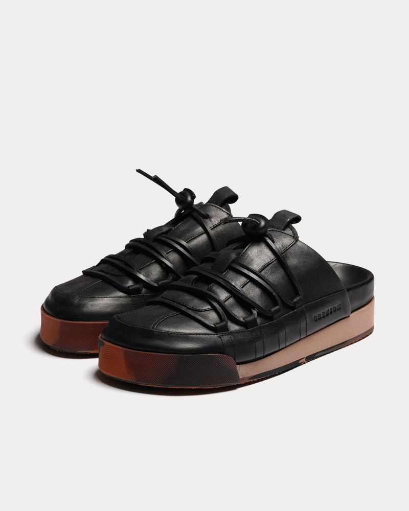 Grenson Sneaker 75 Black Burnished Slip On Sneakers - 2