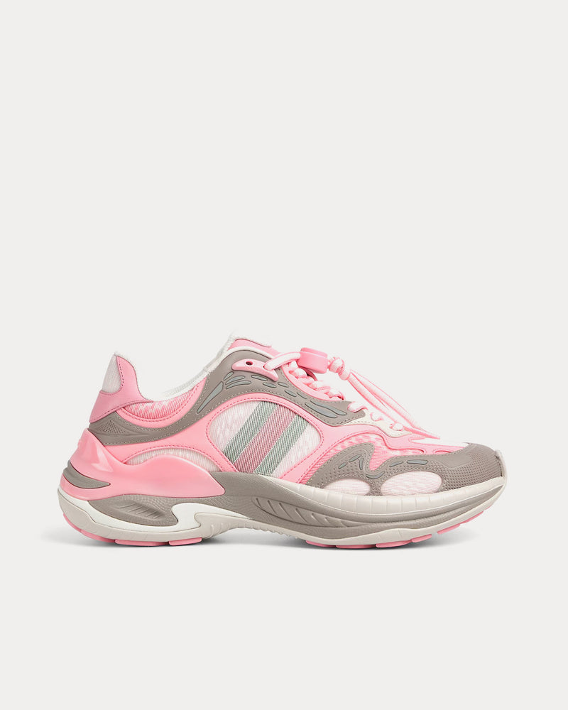 Gucci 2.0 Mesh & Leather Pink / Grey Low Top Sneakers - 1