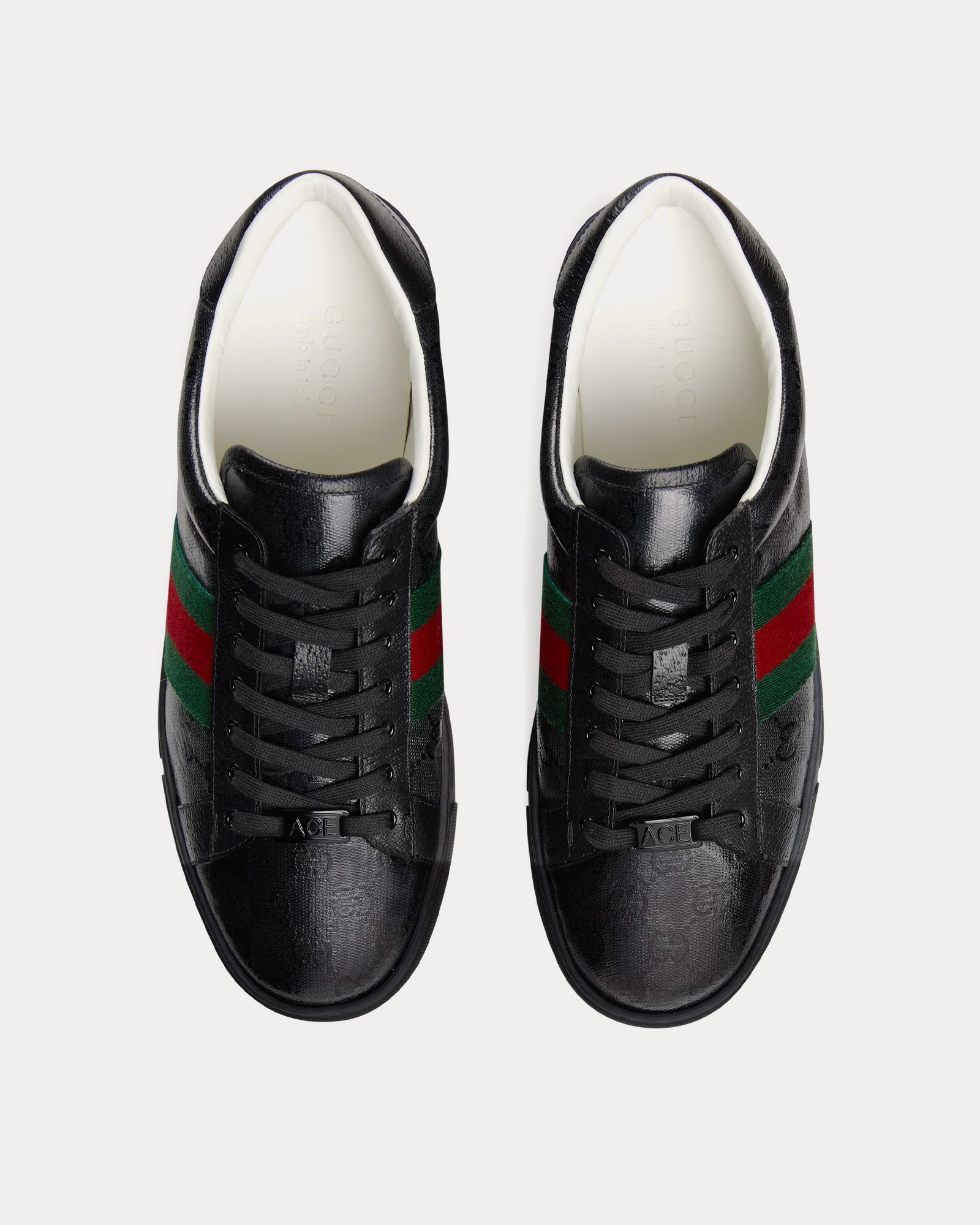 Gucci Ace GG Crystal Canvas Black Low Top Sneakers - 2