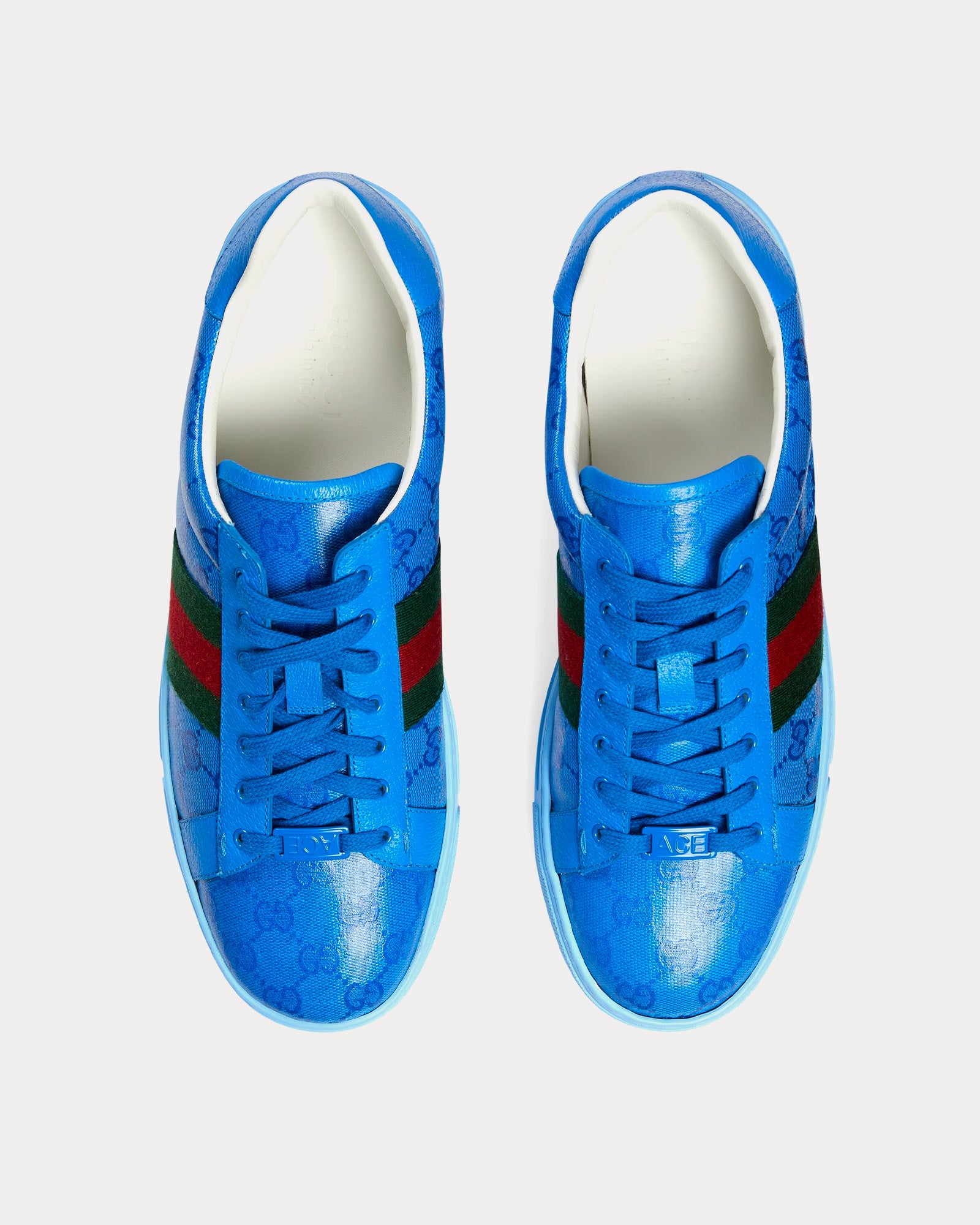 Gucci Ace GG Crystal Canvas Blue Low Top Sneakers Sneak in Peace