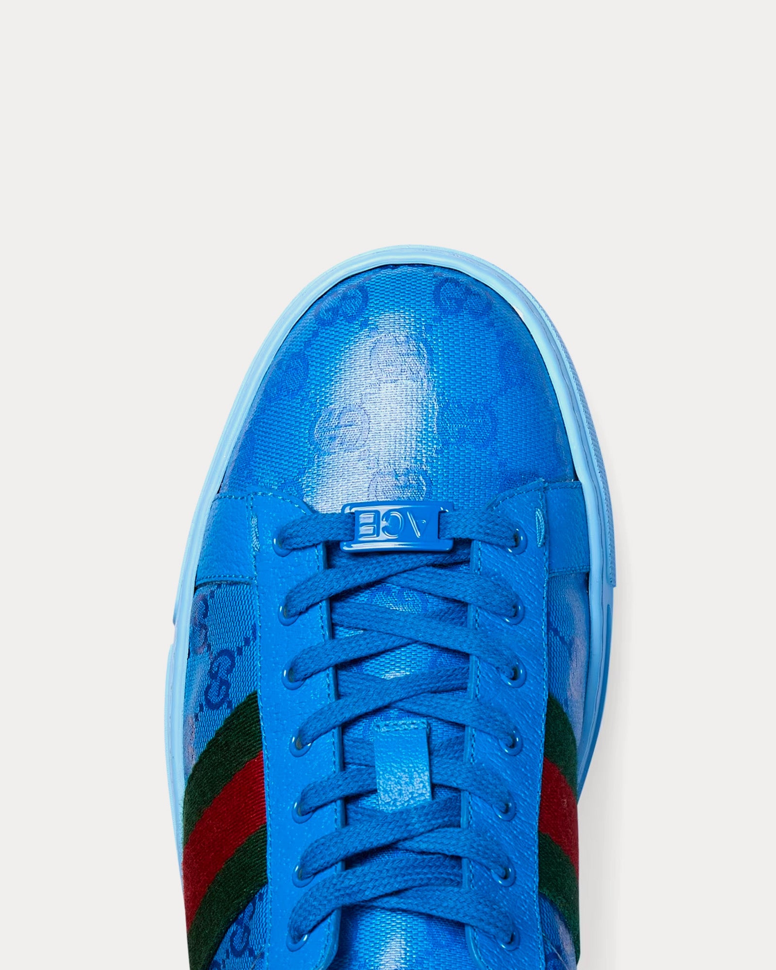 Gucci Ace GG Crystal Canvas Blue Low Top Sneakers - 5