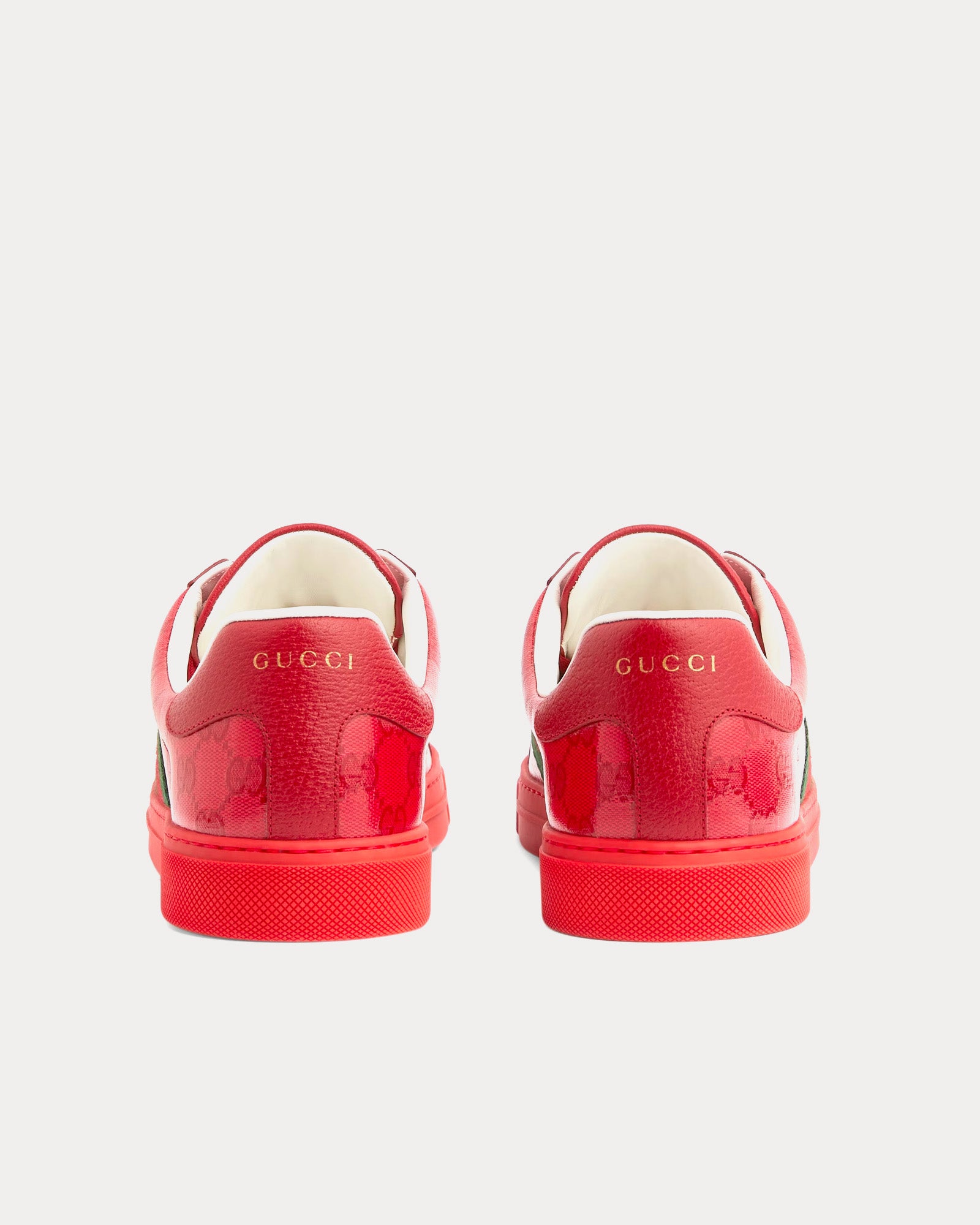 Gucci Ace GG Crystal Canvas Red Low Top Sneakers - 4