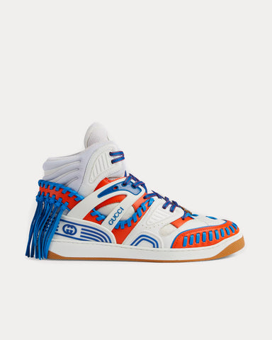 Gucci Astros Basket Demetra White / Orange High Top Sneakers