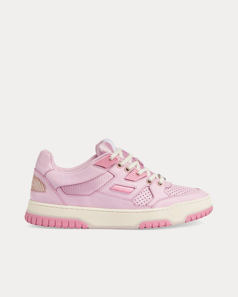 Gucci Interlocking G Leather Pink Low Top Sneakers - 1