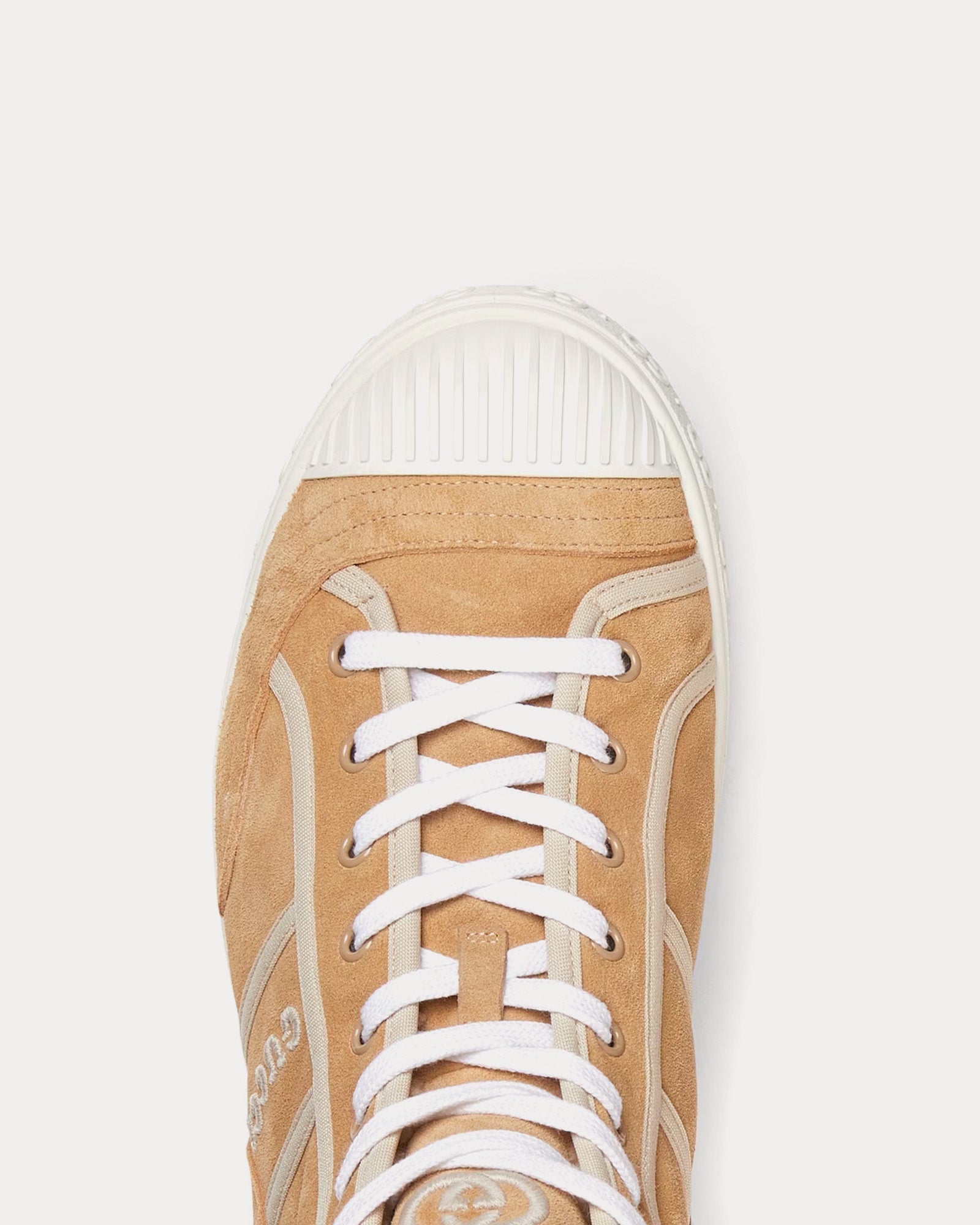 Gucci Interlocking G Suede Beige High Top Sneakers - 5