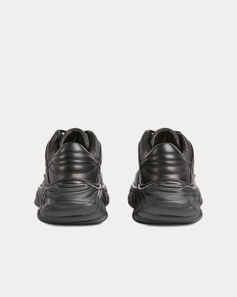 Gucci Interlocking G Leather Black Low Top Sneakers - 3