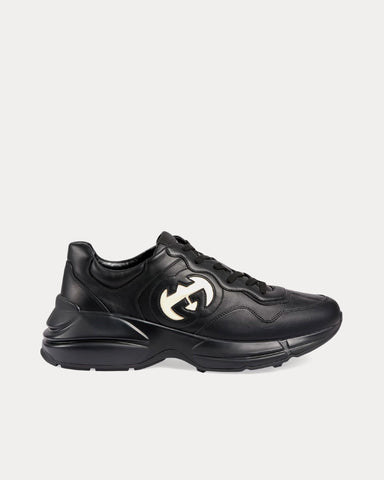 Gucci Rhyton Interlocking G Black Low Top Sneakers