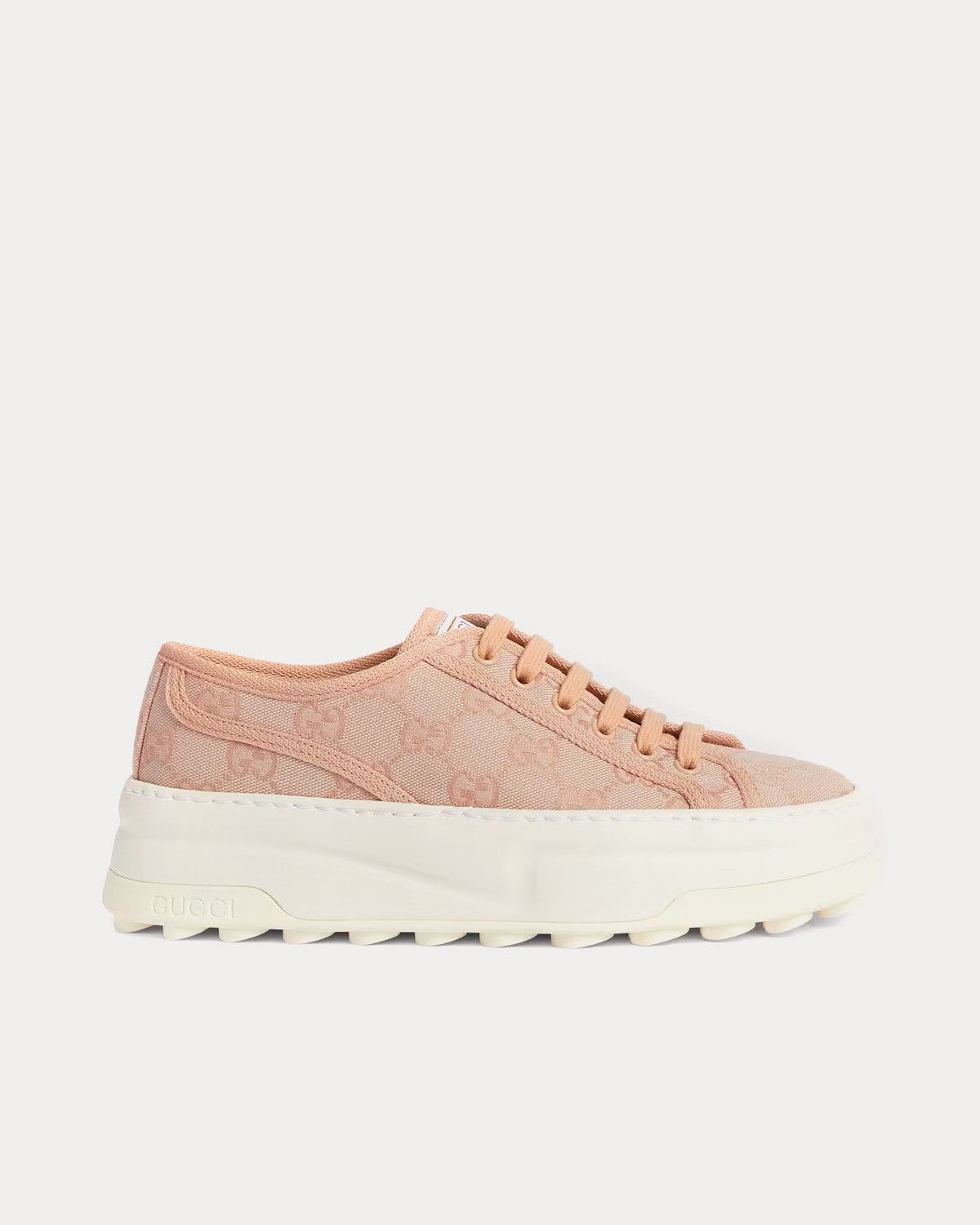 Gucci GG Original Canvas Pink Low Top Sneakers - 1