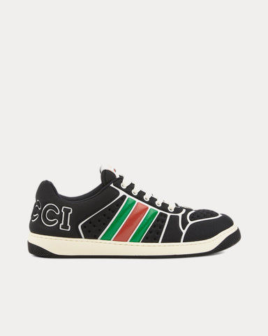 Gucci Screener with Web Neoprene Black Low Top Sneakers